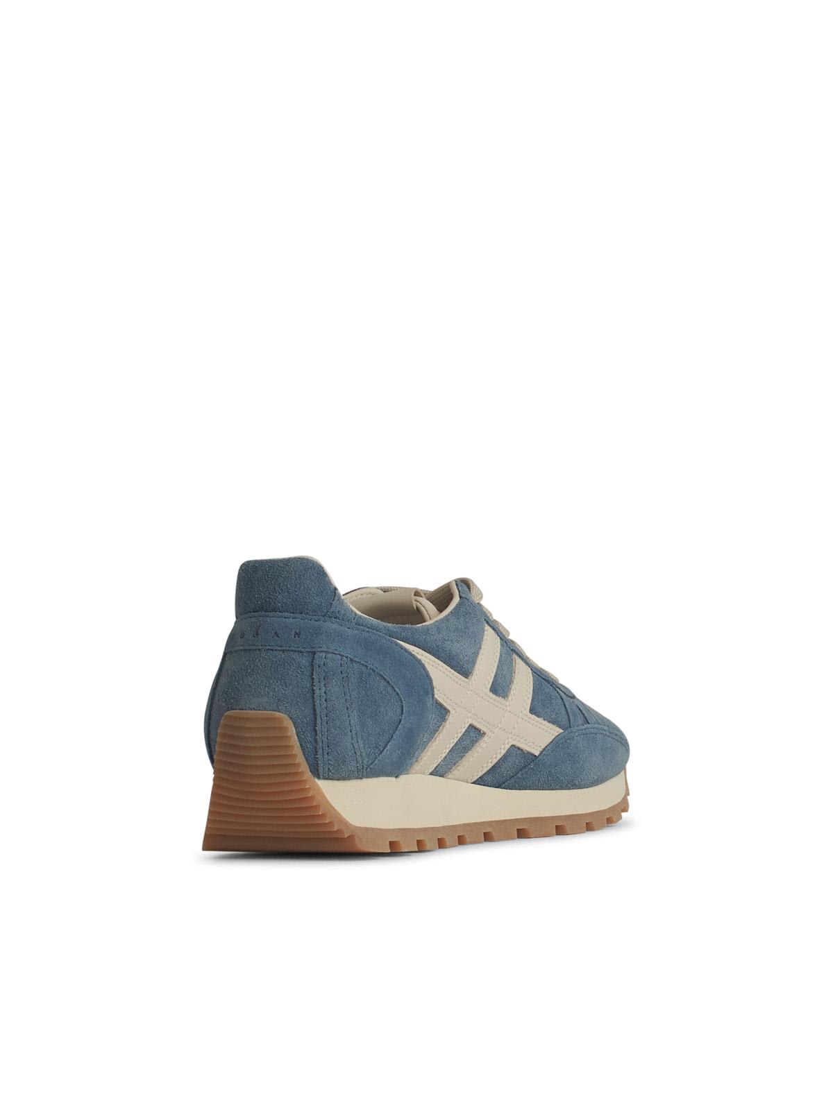 Hogan 86er Suede Sneakers Shoes In Blue