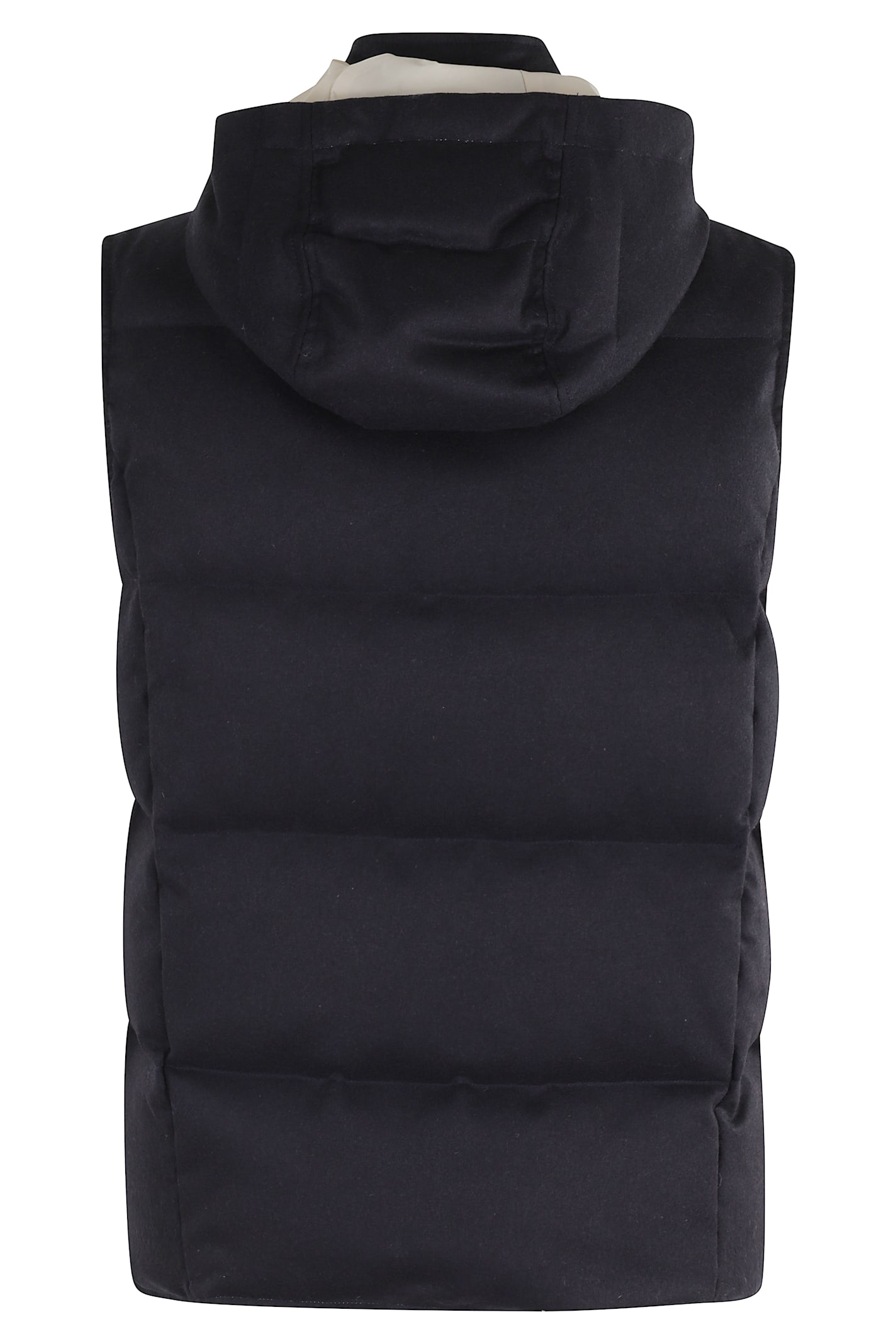 Eleventy Mens Blue Padded Sleeveless Wool-cashmere Blend Gilet In Blue