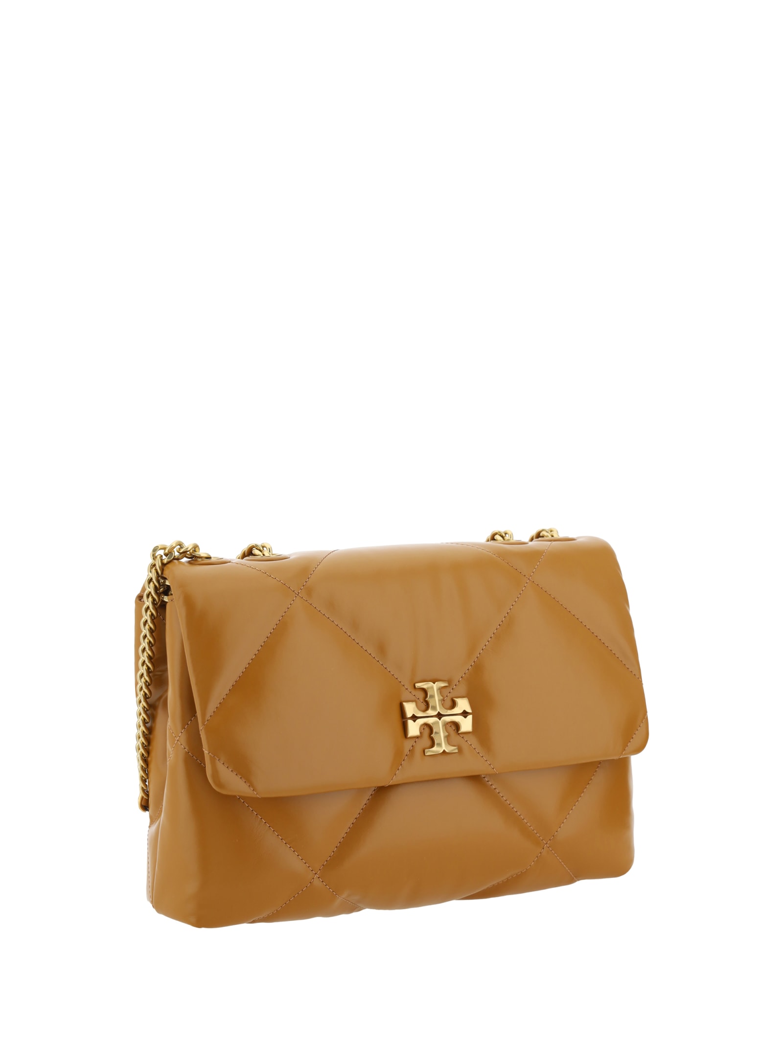 Shop Tory Burch Kira Diamond Shoulder Bag In Tan