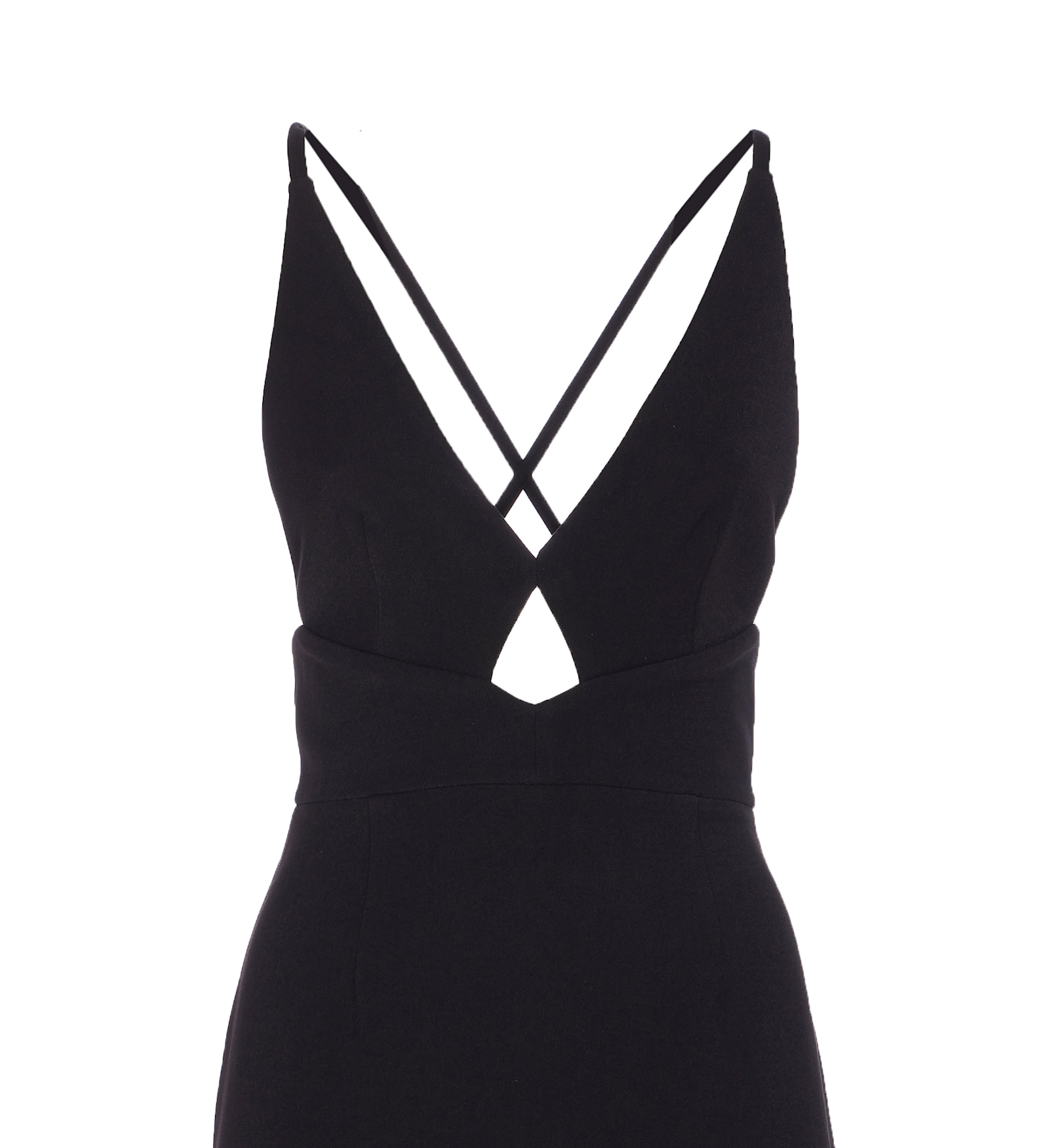 Solace London Milly Cross-back Maxi Dress In Black