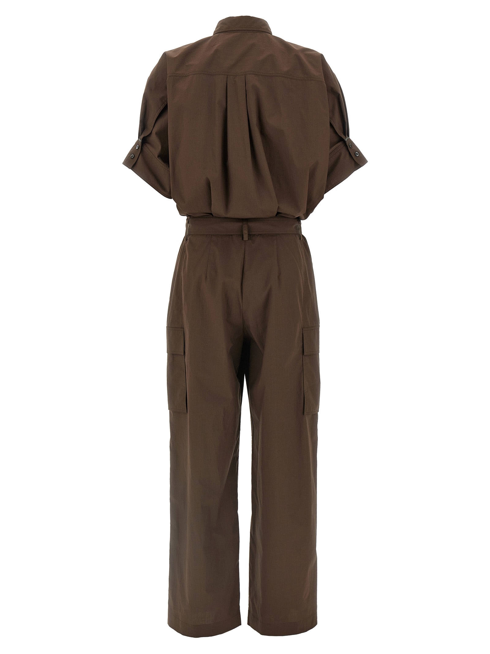Brunello Cucinelli Waist Belt Cargo Chest Short Sleeve Dress