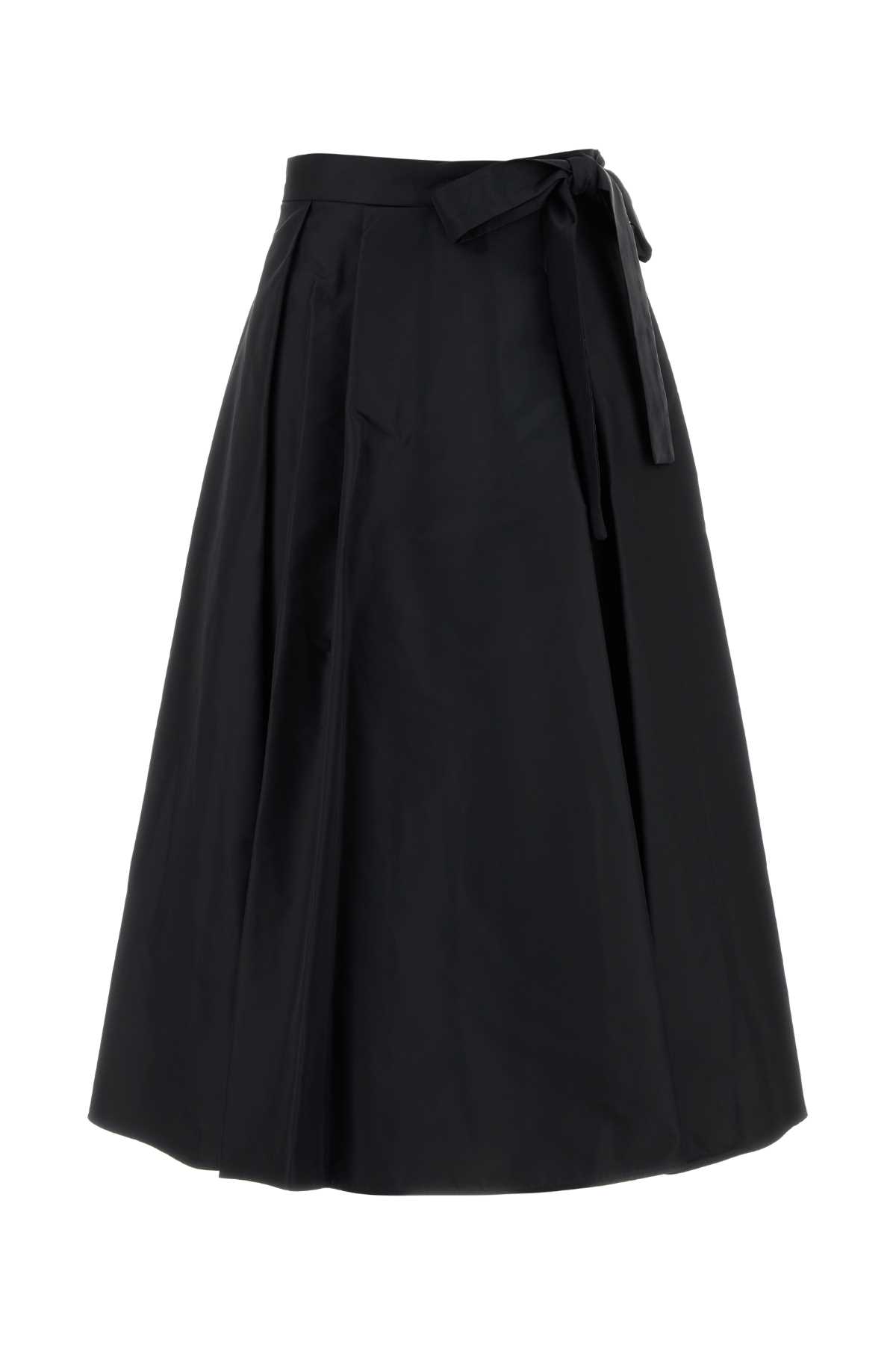Weekend Max Mara A-line Pleated Skirt Waist Tie In Black