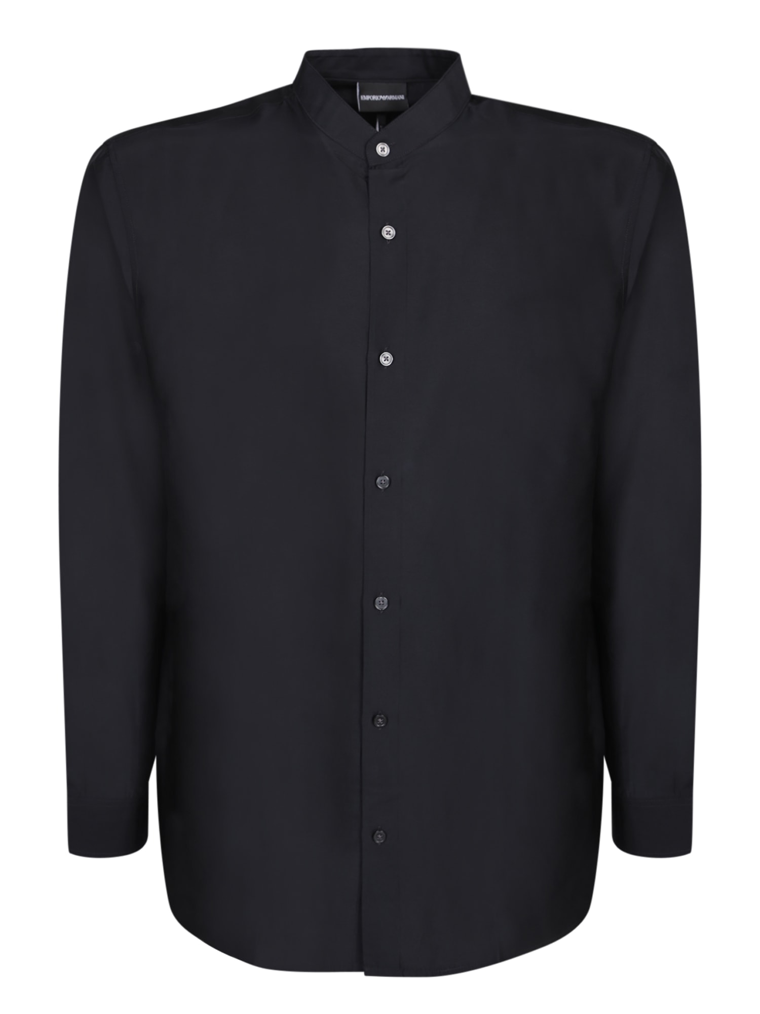 Emporio Armani Guru Collar Black Shirt