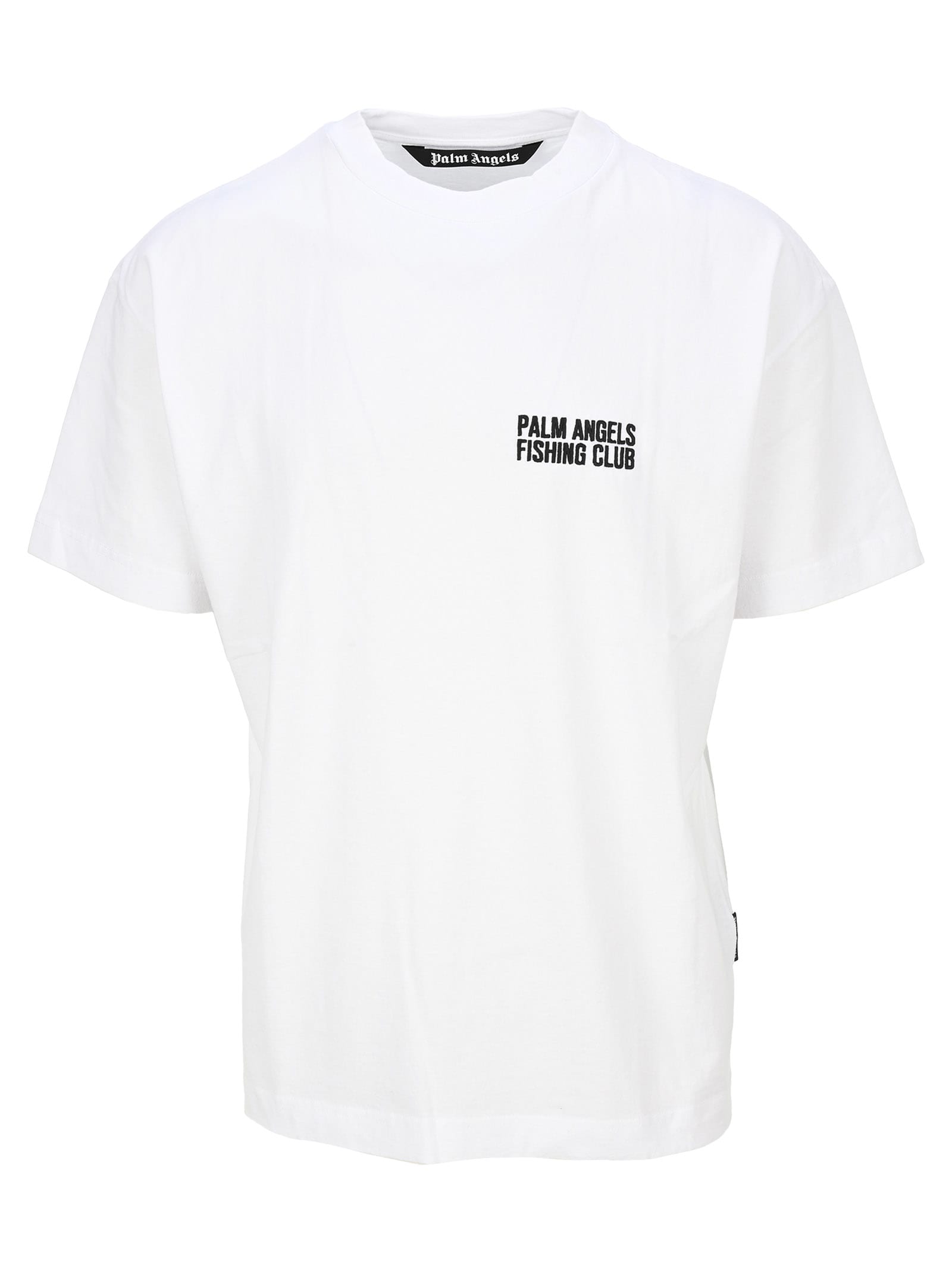 Shop Palm Angels Fishing Club T-shirt In White