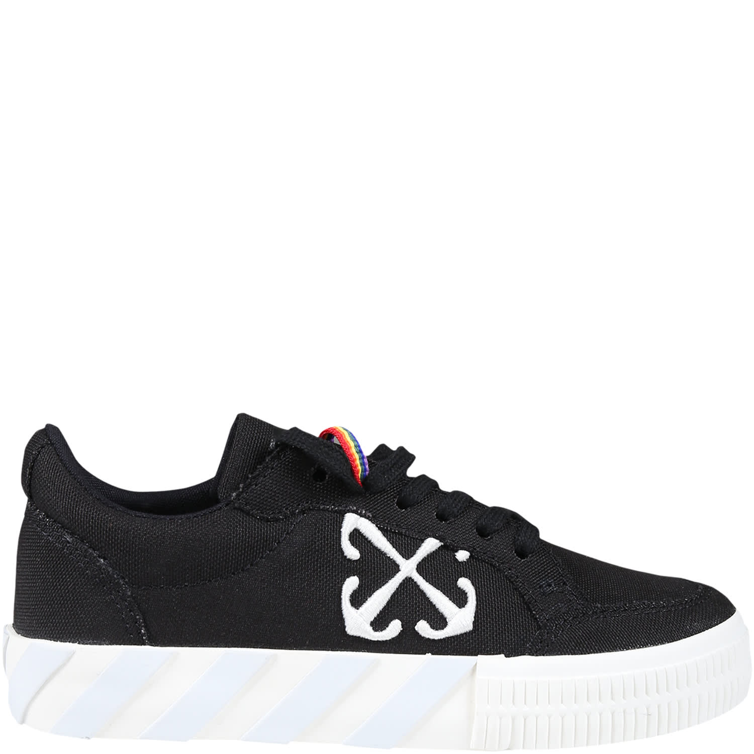 Off-white Kids' Black Sneakers For Girl With Arrow