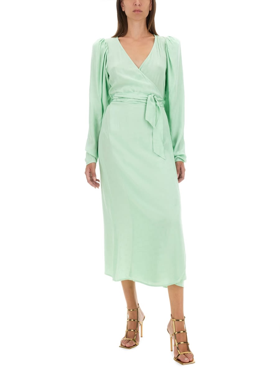 Rotate Birger Christensen Sequin-embellished Midi Dress In Green