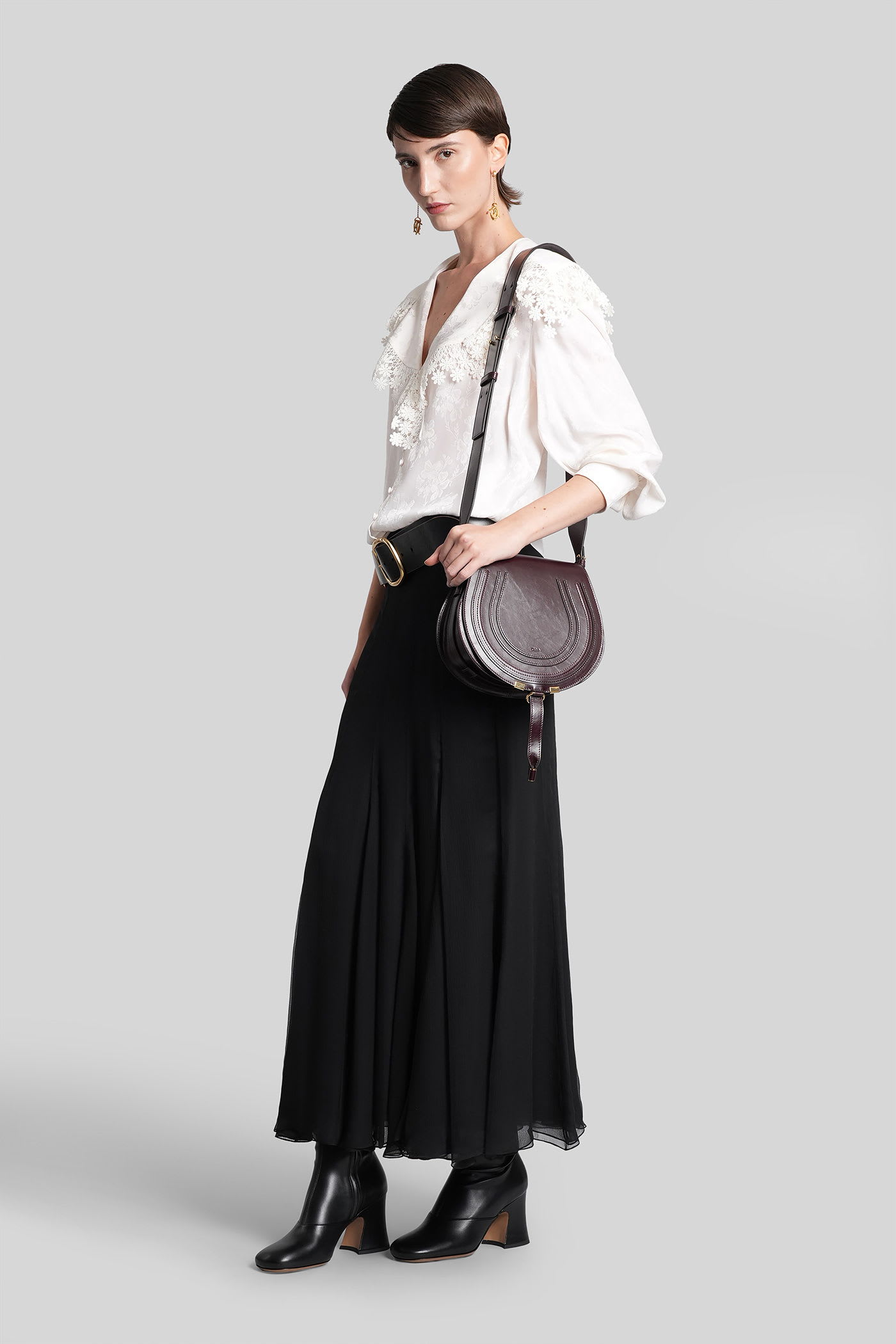 Chloé Skirt In Black Silk In Black