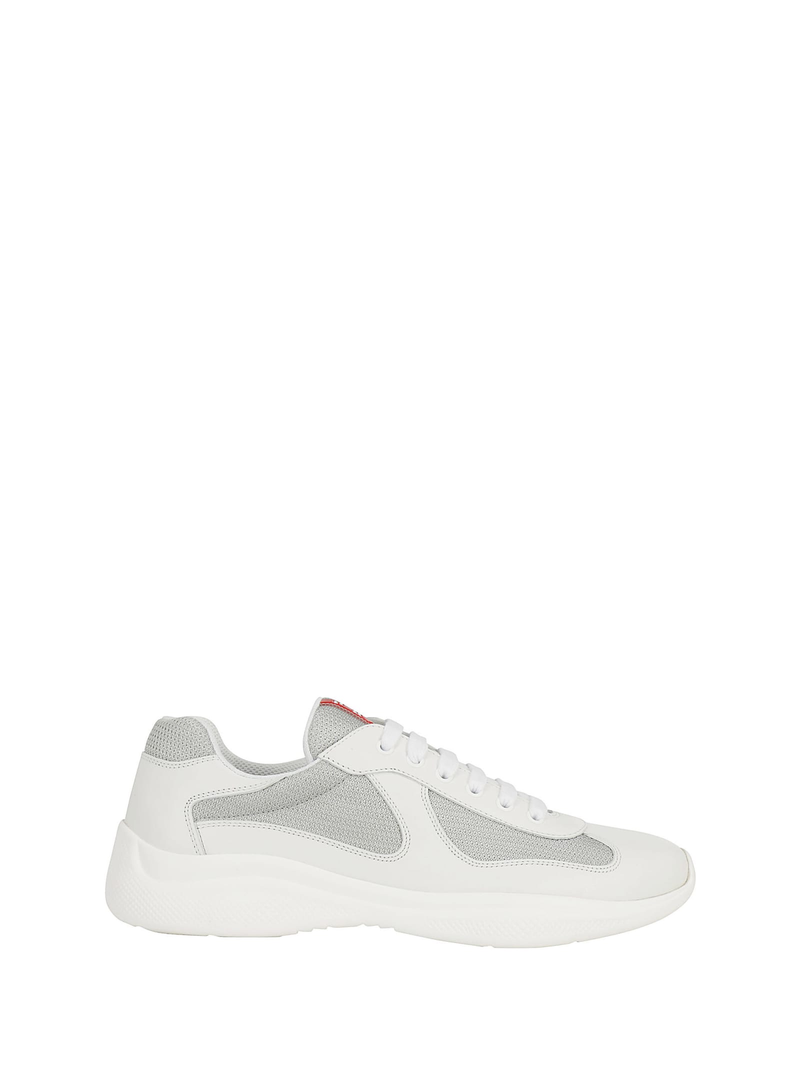 Shop Prada New Americans Cup Sneakers In Bianco