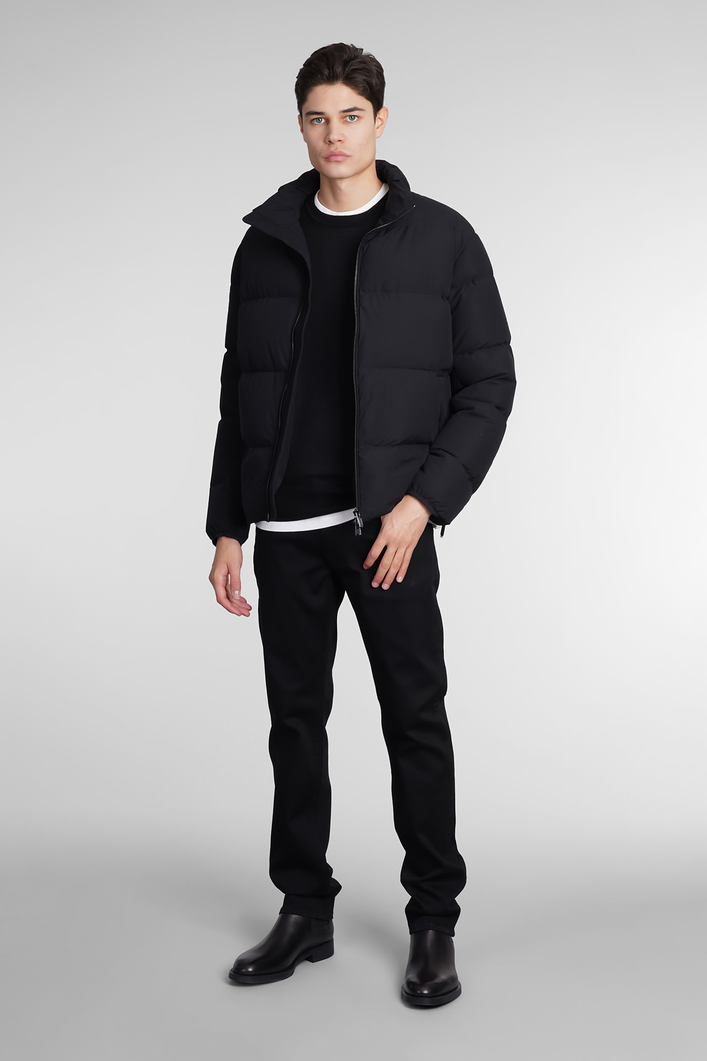 Shop Emporio Armani Puffer In Black Polyester