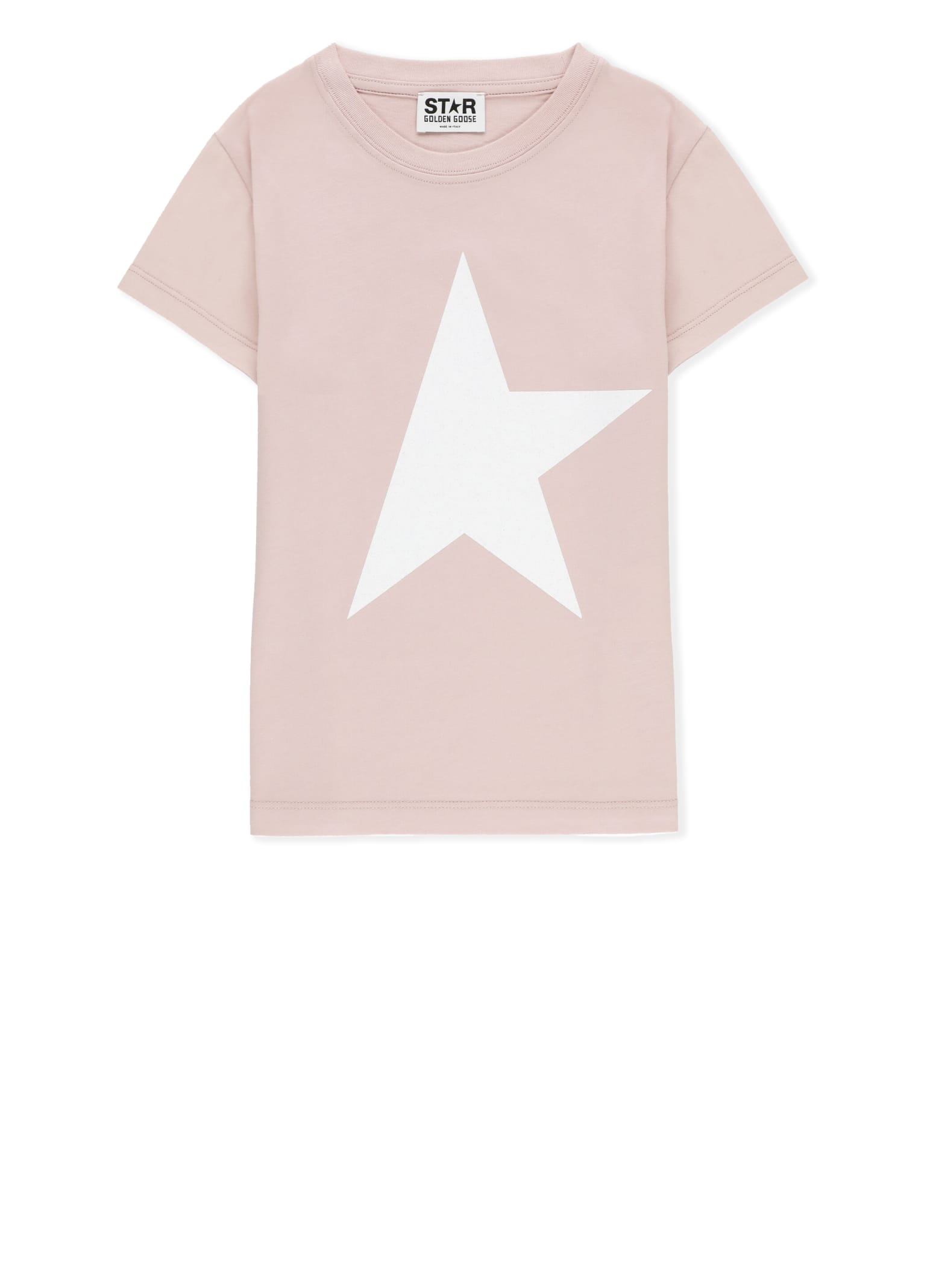 Golden Goose Kids' Logoed T-shirt In Pink