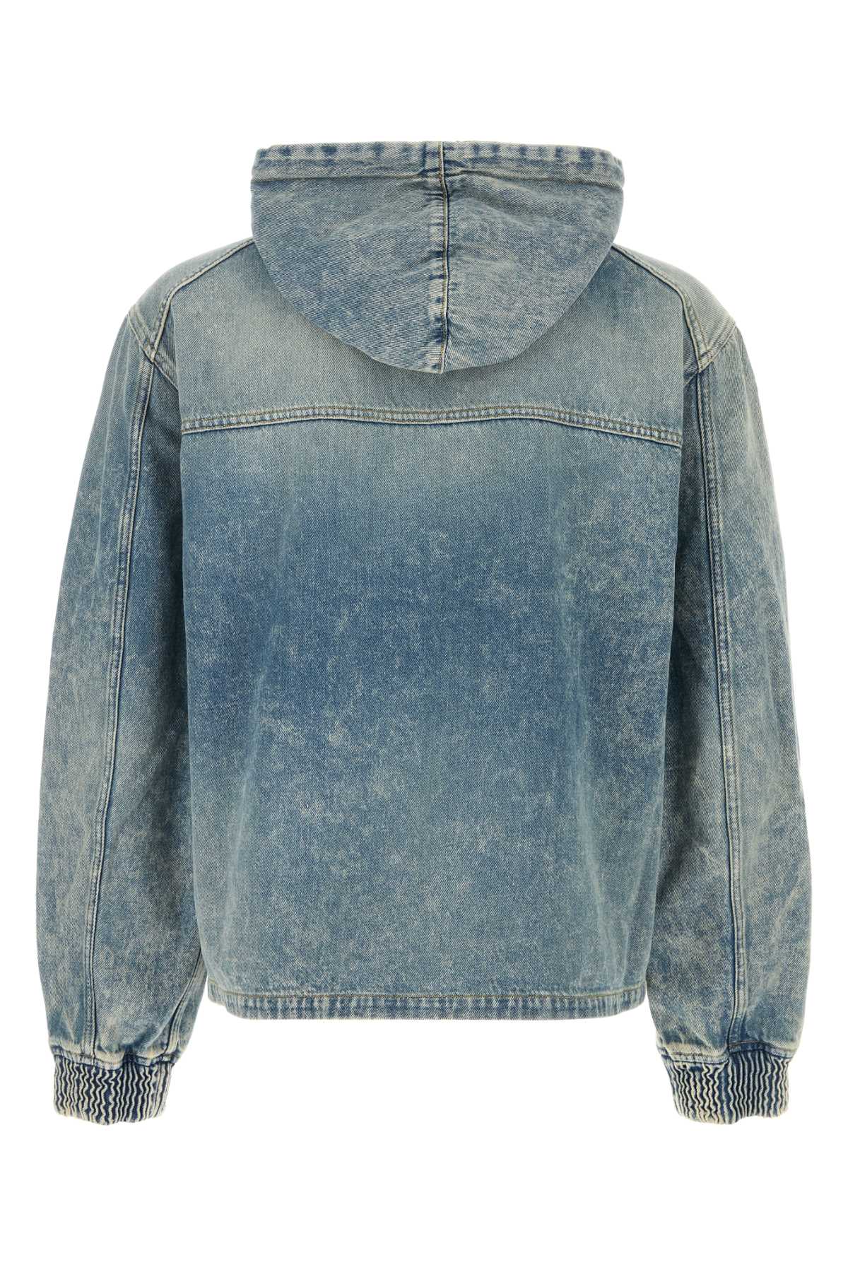 1989 Studio Washed Denim Zip-up Jacket In Blue