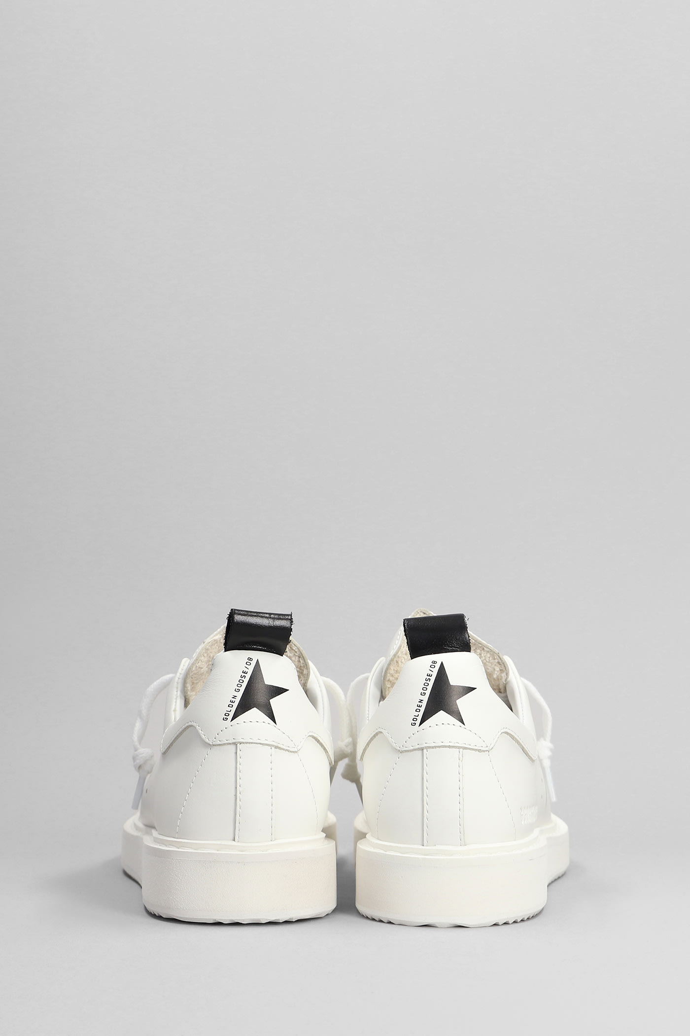 Shop Golden Goose Starter Sneakers In White Leather