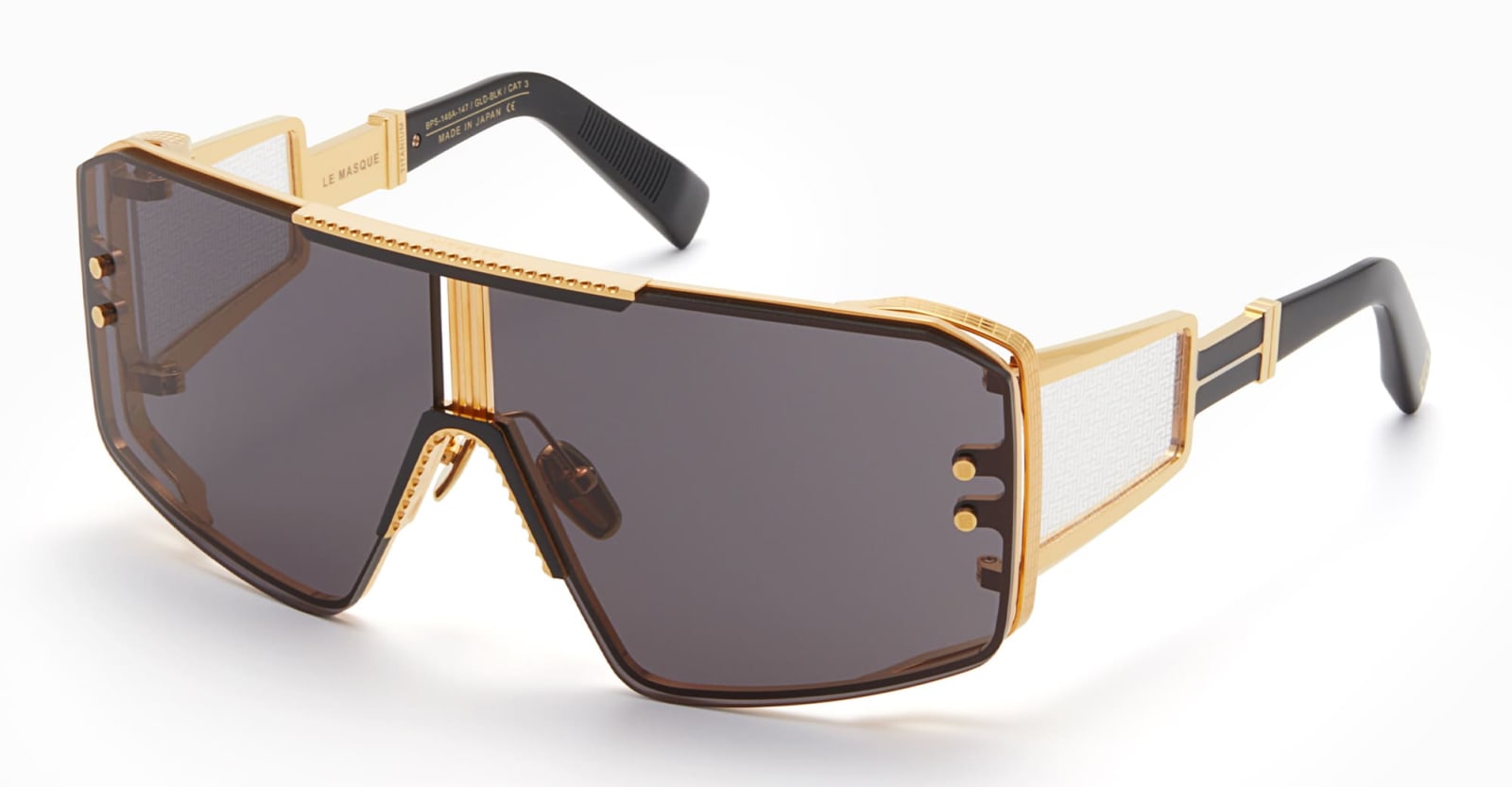 Shop Balmain Le Masque - Gold / Black Sunglasses