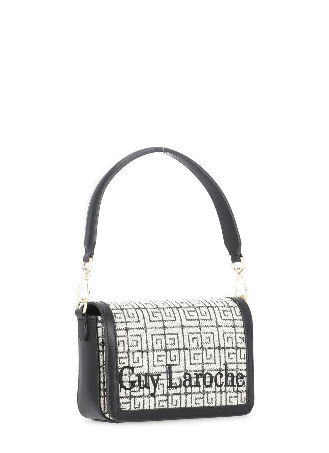 Shop Guy Laroche Monogram Shoulder Bag In Black