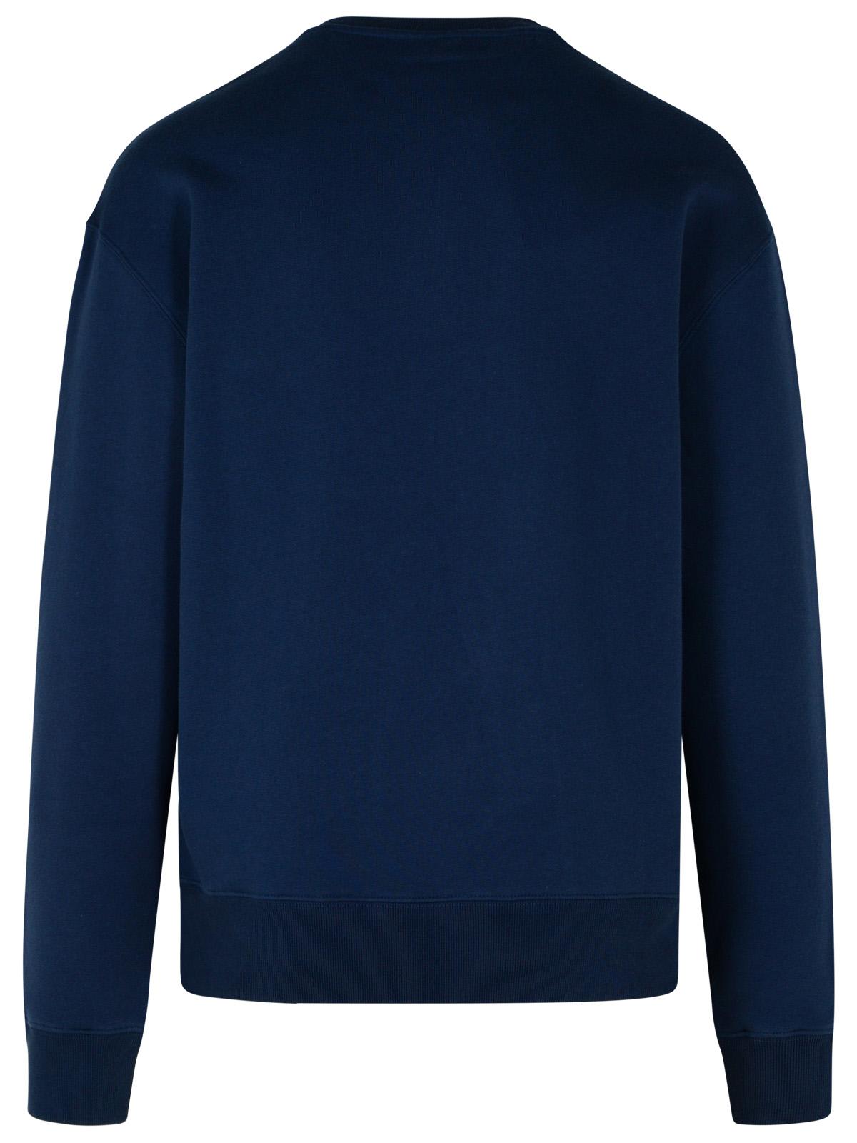 Shop Maison Kitsuné Navy Cotton Sweatshirt