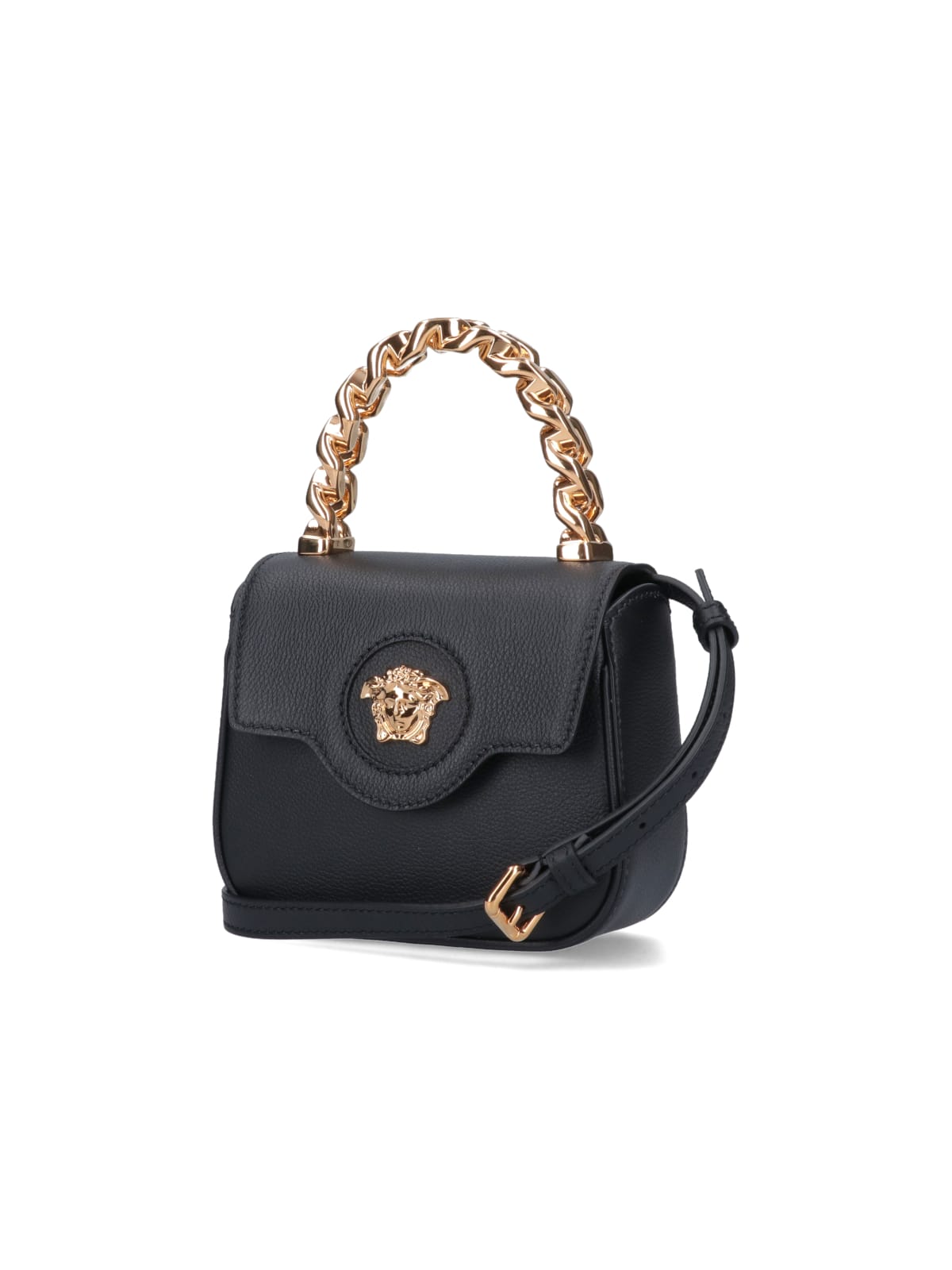 Shop Versace The Medusa Mini Bag In Black