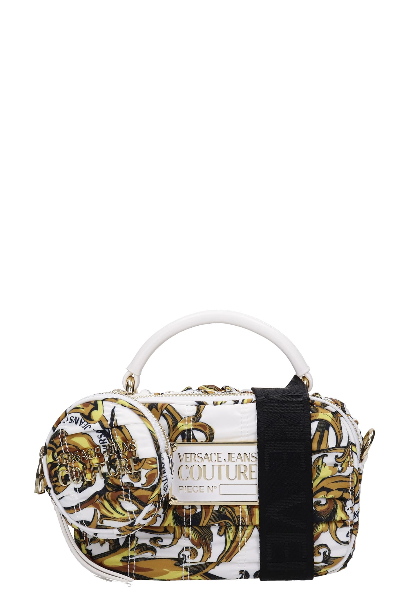 Versace Jeans Couture Hand Bag In White Nylon