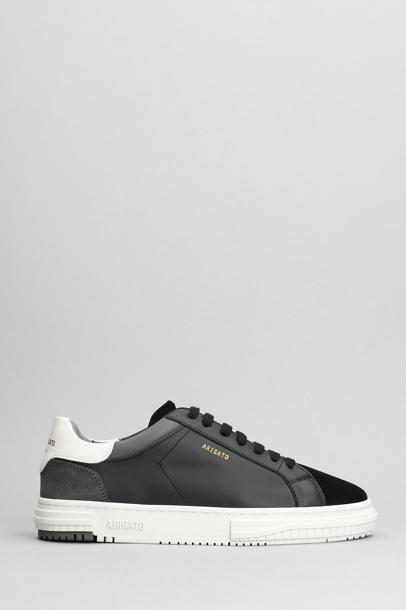 AXEL ARIGATO ATLAS SNEAKERS IN BLACK SUEDE AND LEATHER