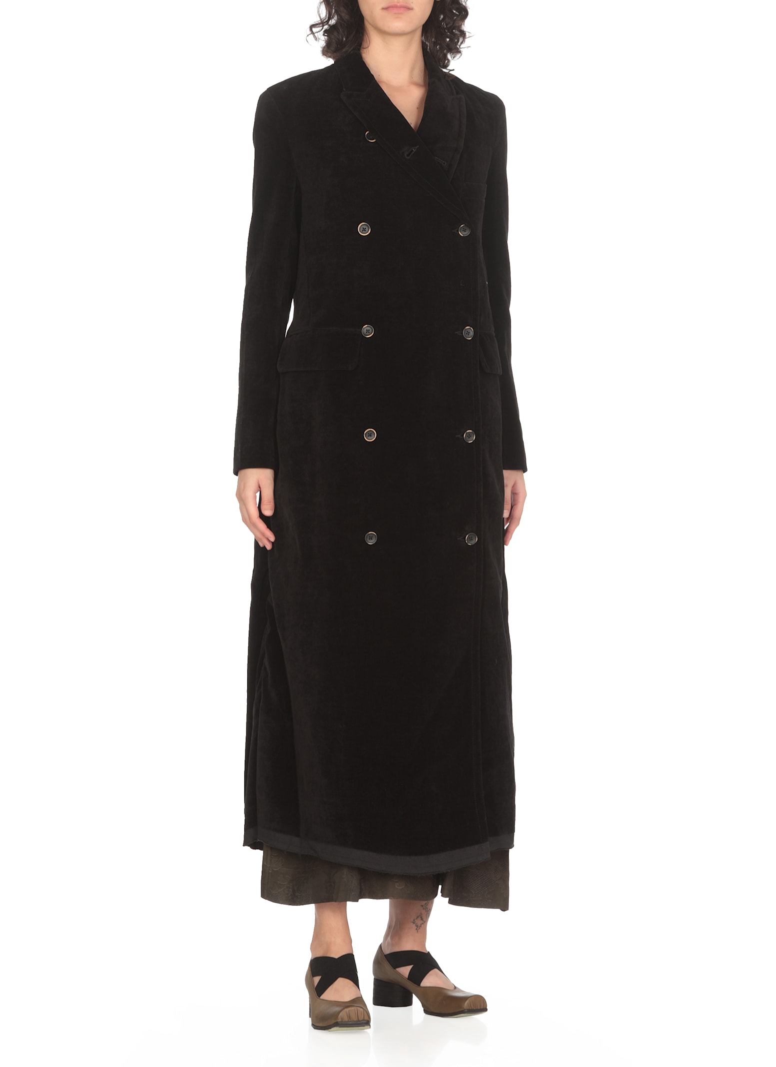 Uma Wang Cigna Coat In Black