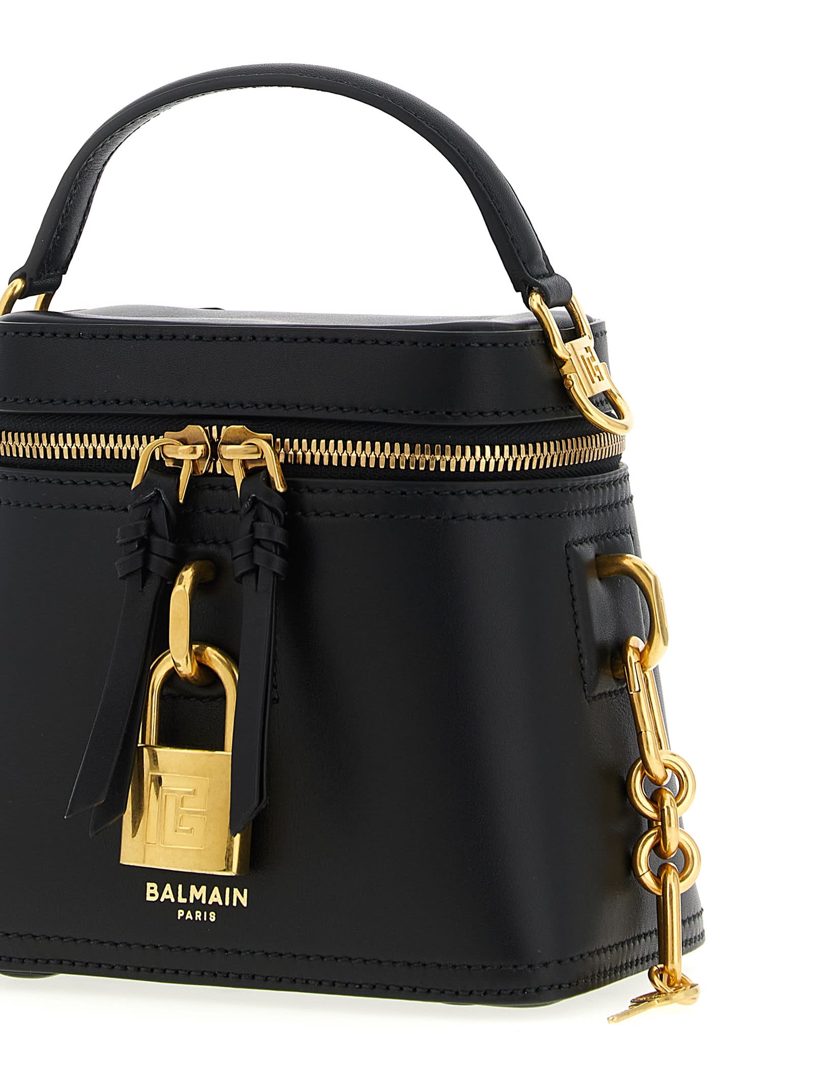 Balmain Pulse Vanity Handbag In Black
