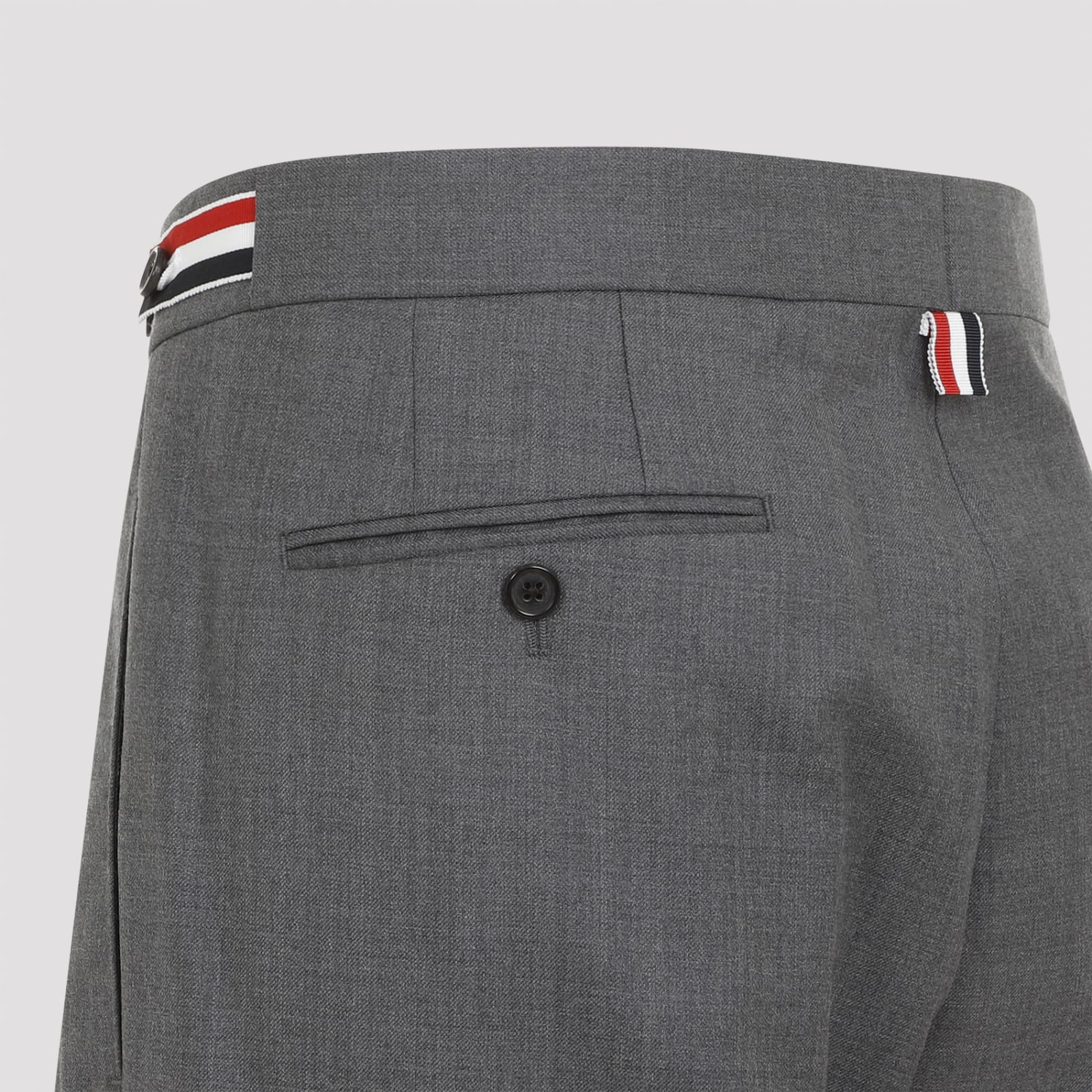 Shop Thom Browne Low Rise Trousers In Med Grey