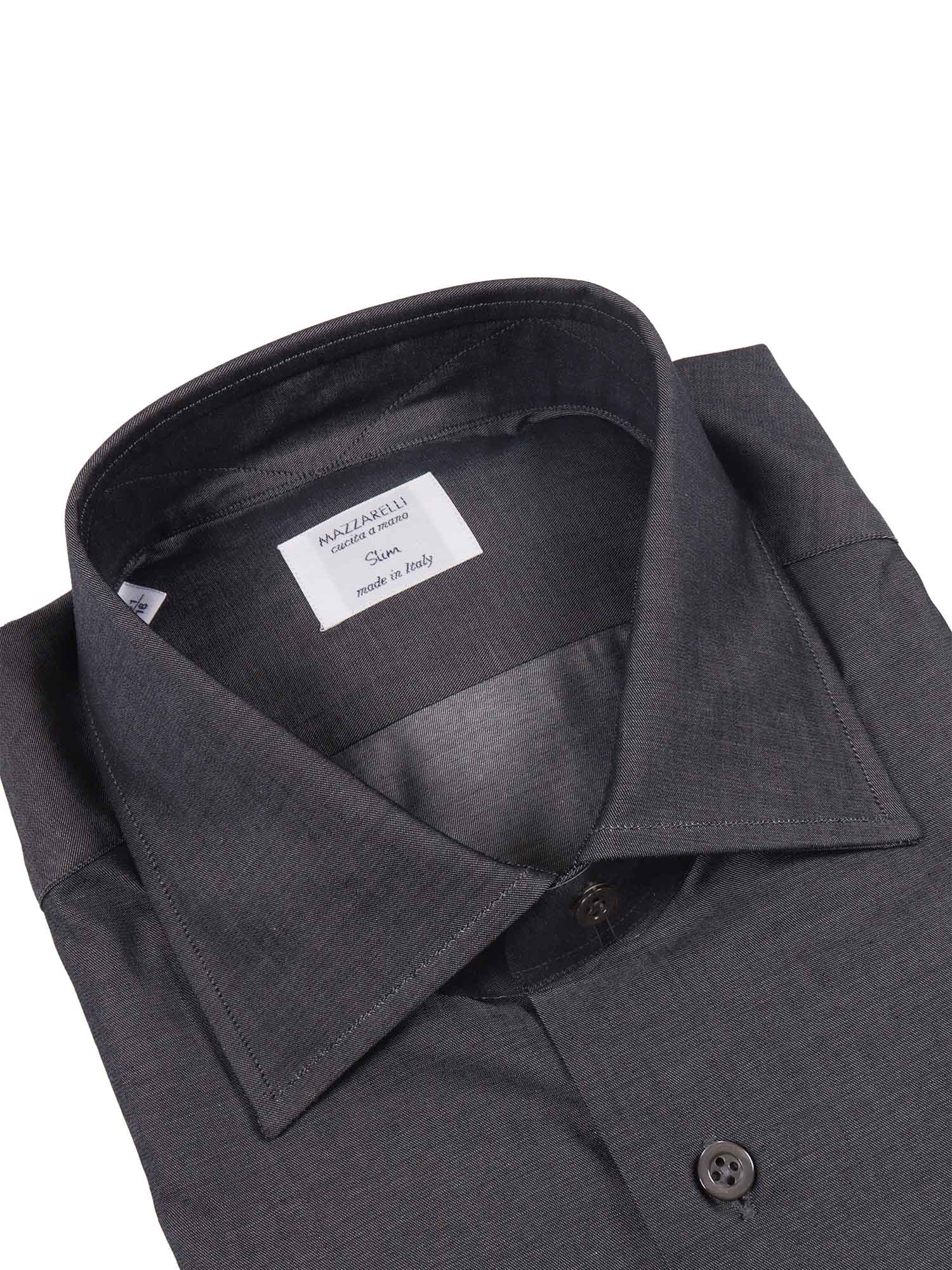 Mazzarelli Twill Slim Fit Shirt In Gray