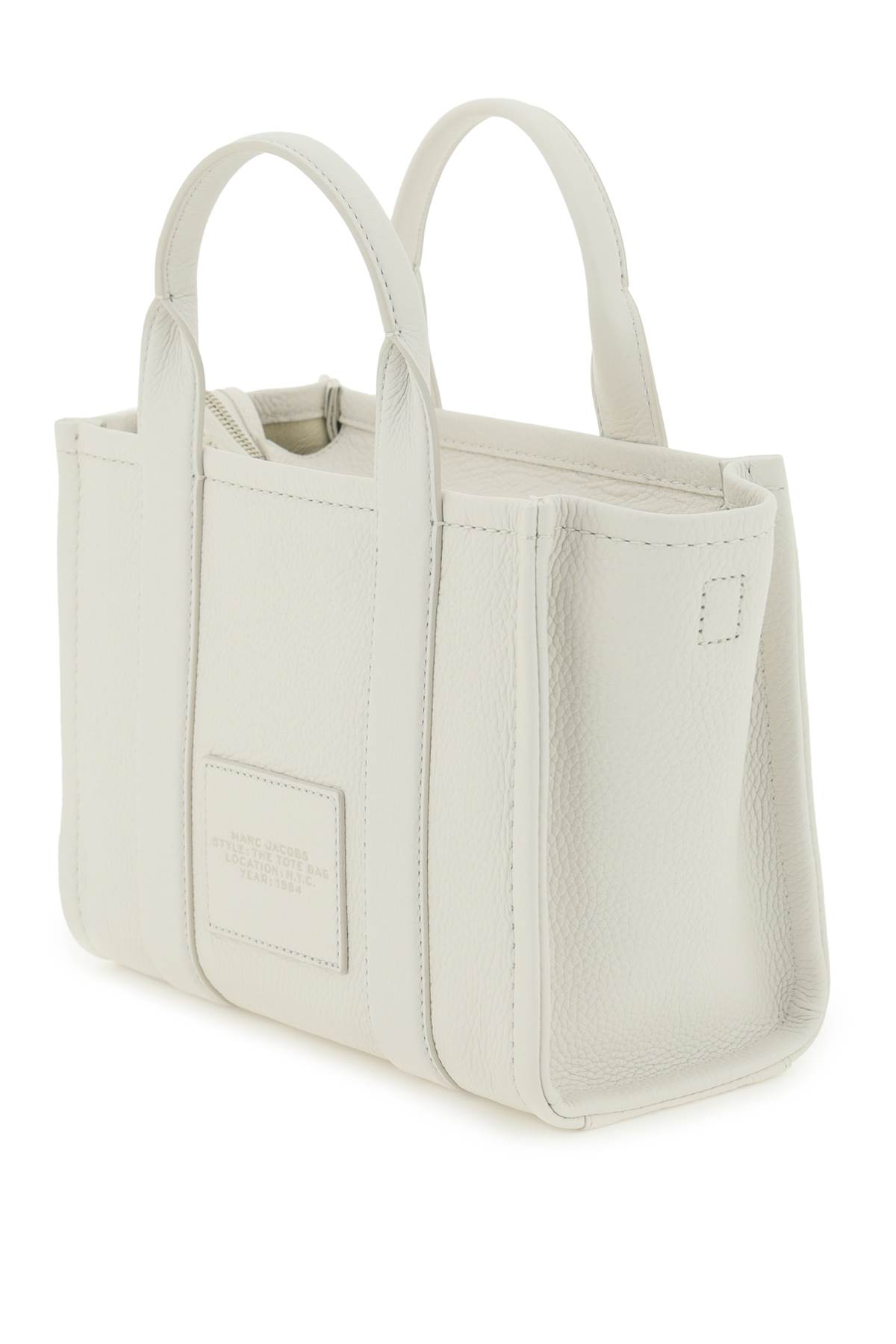 Marc Jacobs The Leather Small Tote Bag In White