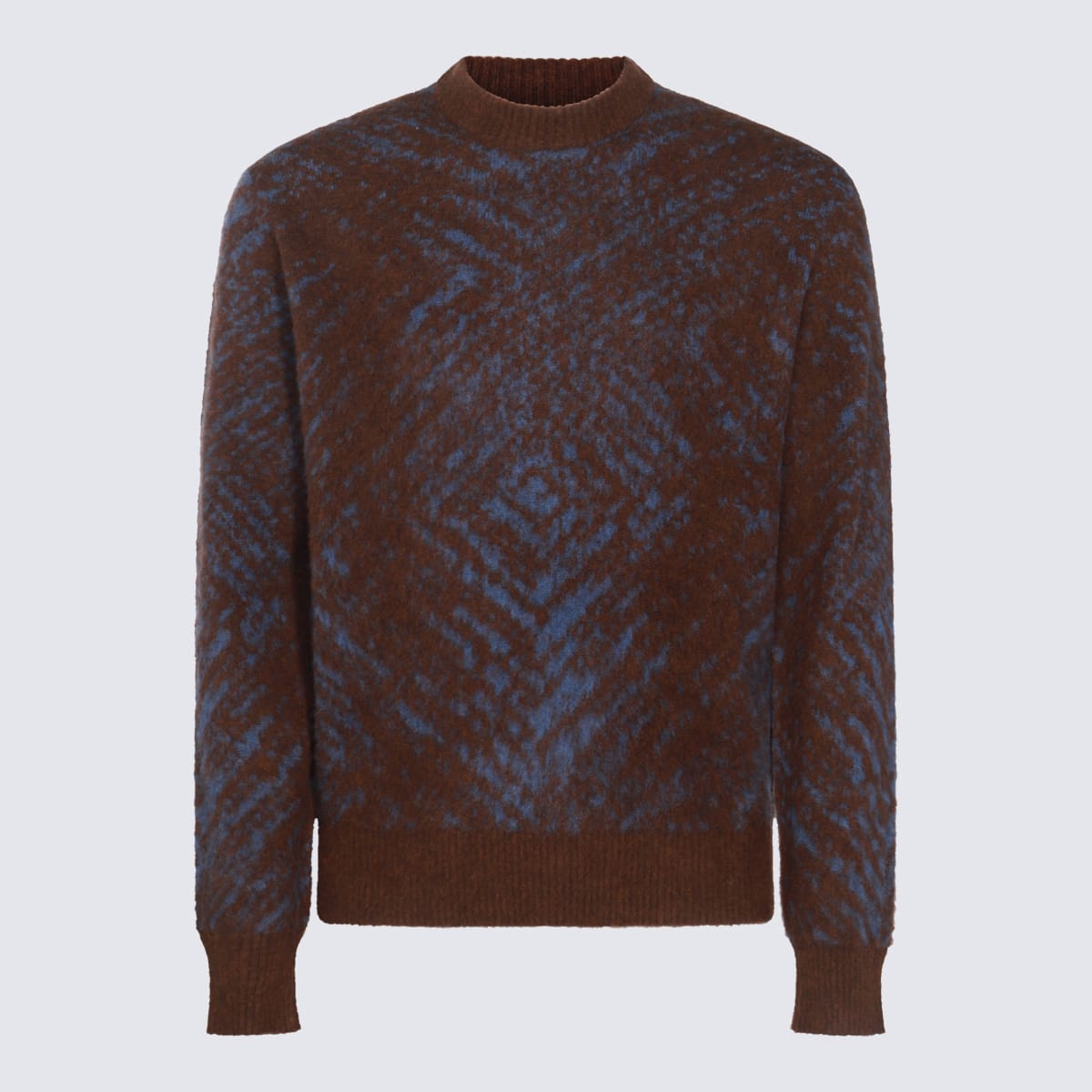 Shop Piacenza Cashmere Brown Wool Knitwear In Brown Light Blue