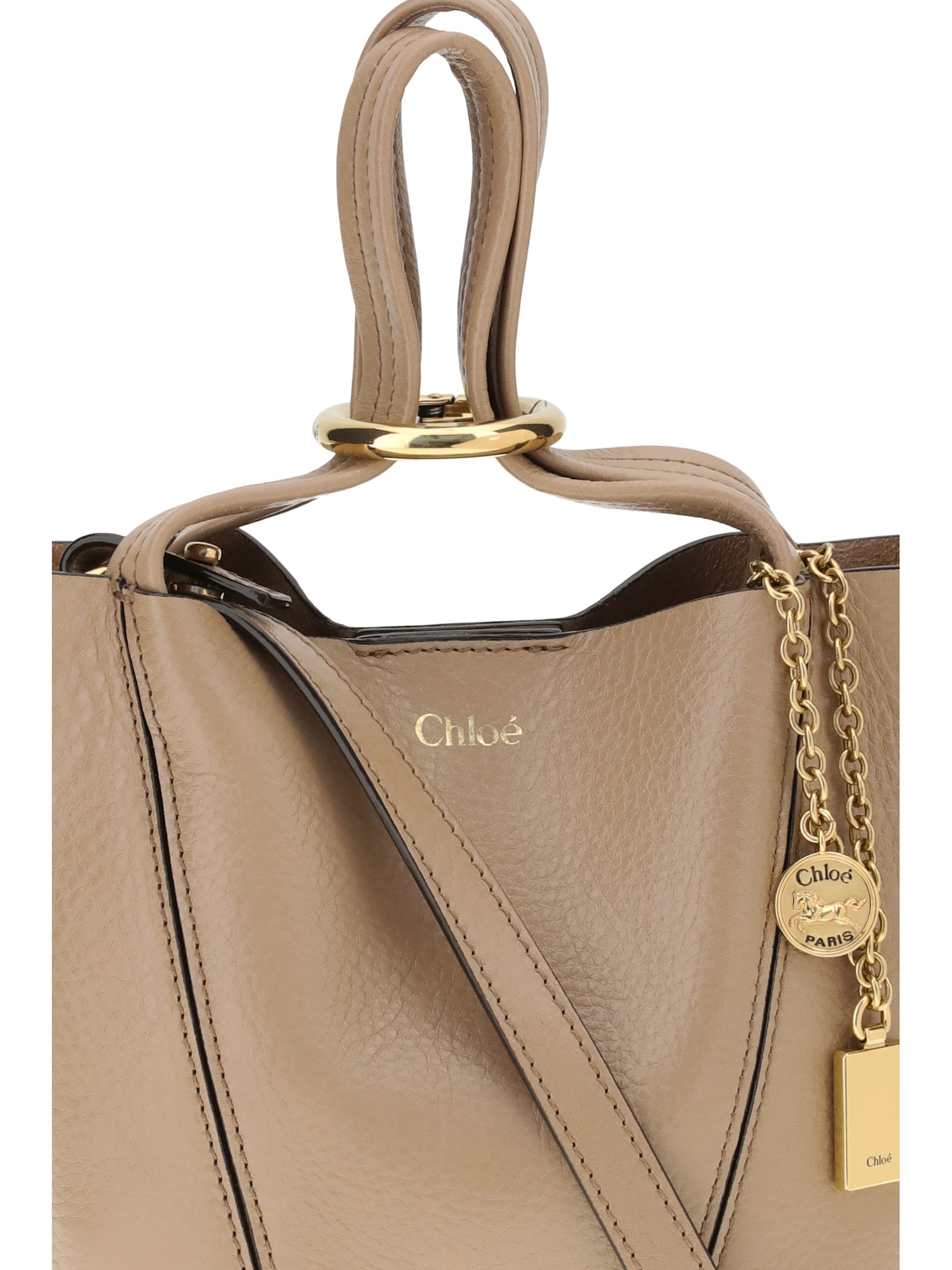 Chloé Women Spin Shoulder Bag In White