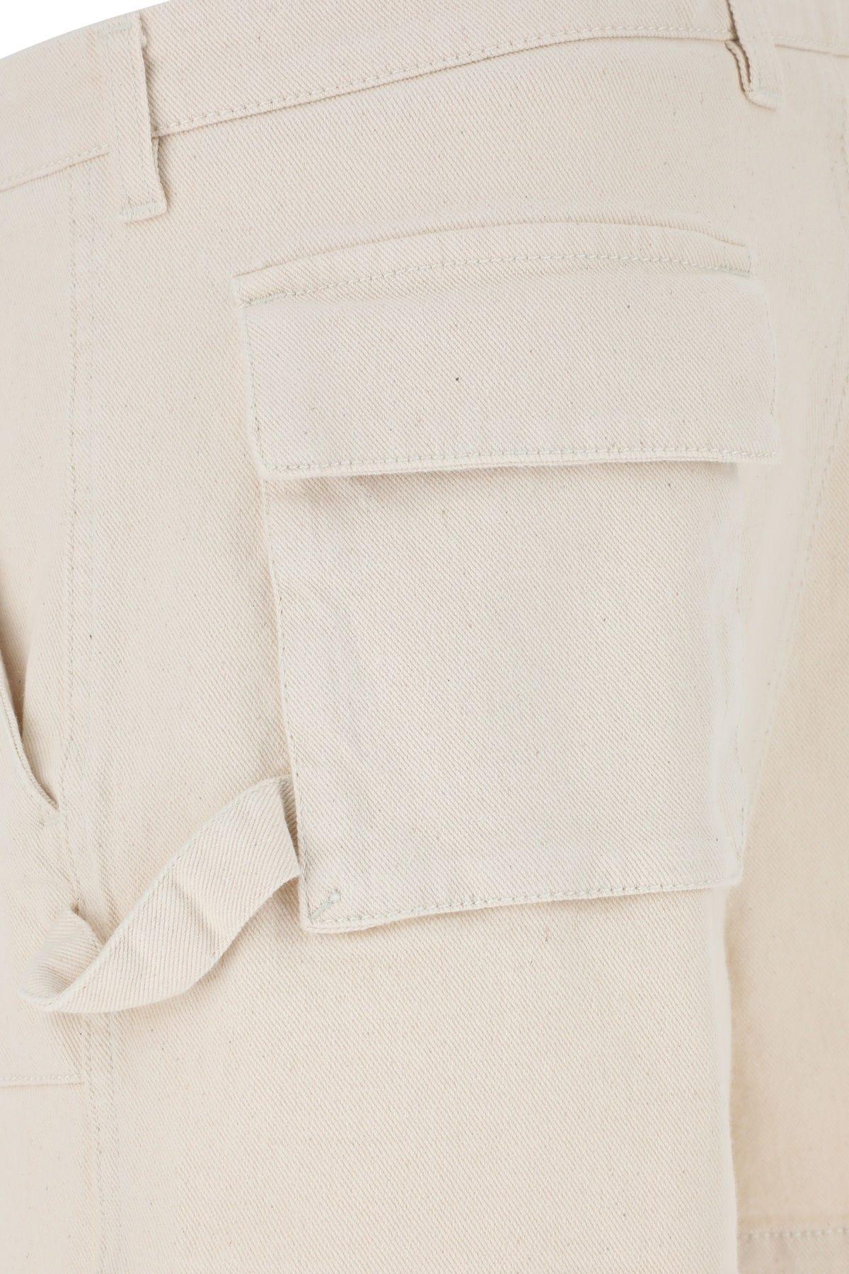 Shop Etro Melange Ivory Stretch Cotton Shorts In White