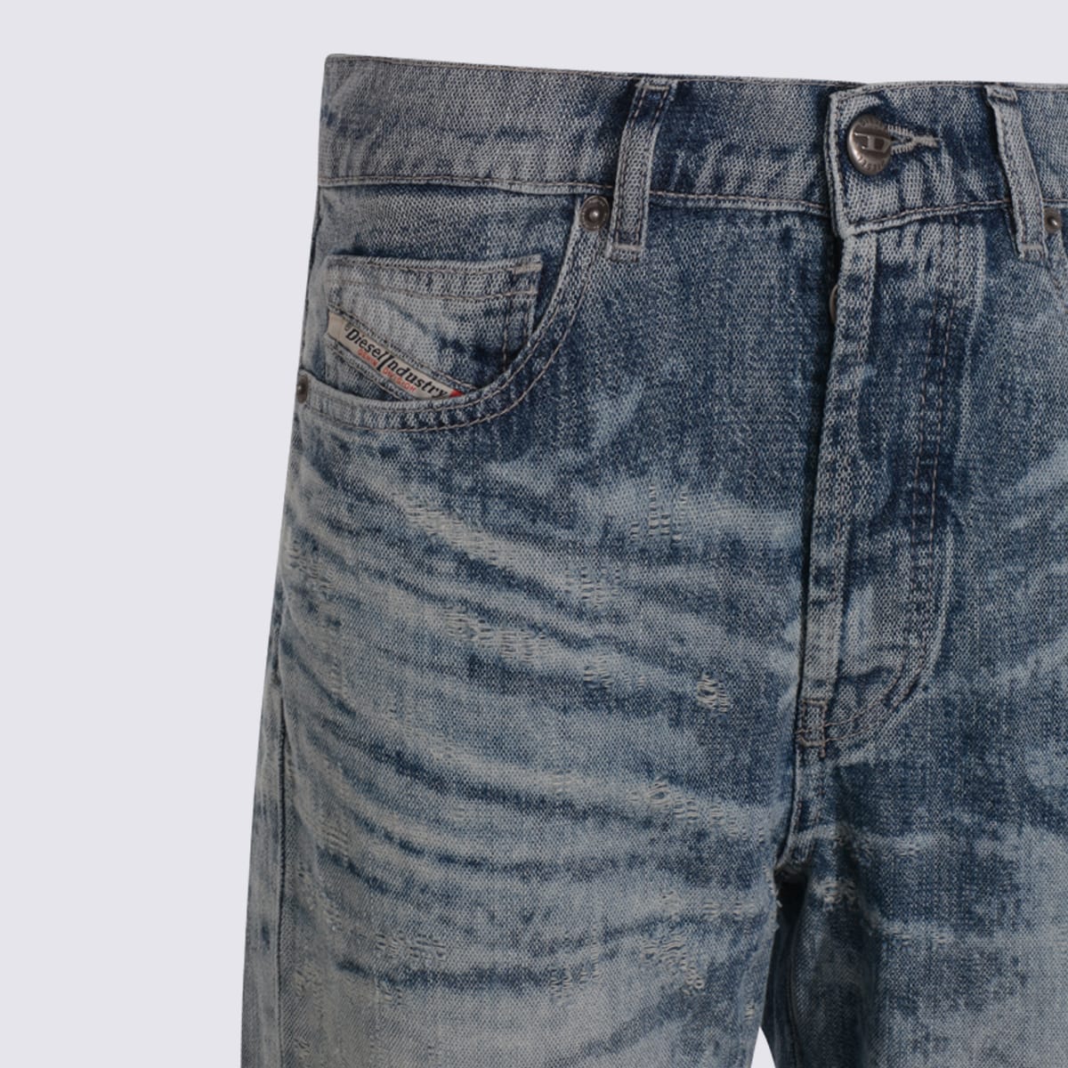 Diesel Women 1971 D-sent Jeans With Distressed Effect In Blue