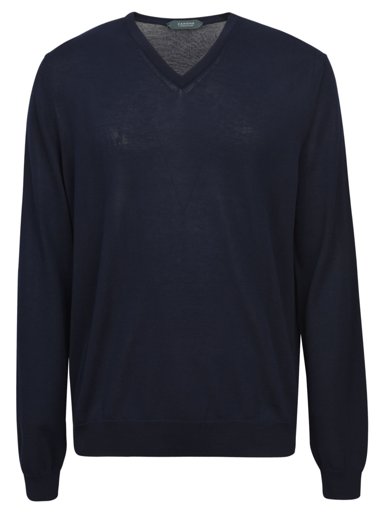 Zanone V-neck Plain Sweatshirt