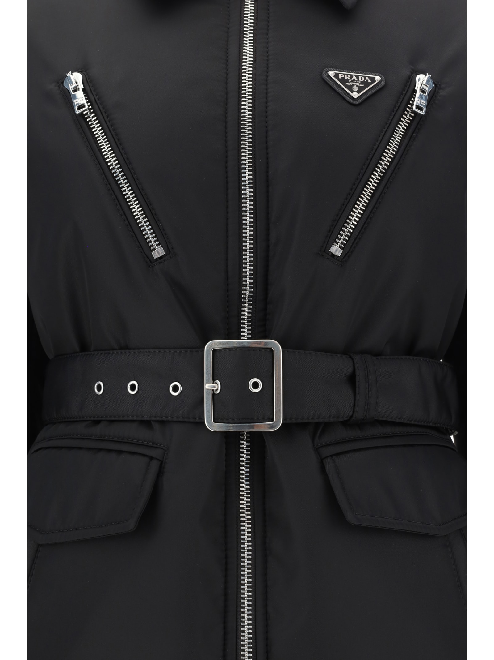 Shop Prada Jacket In Black