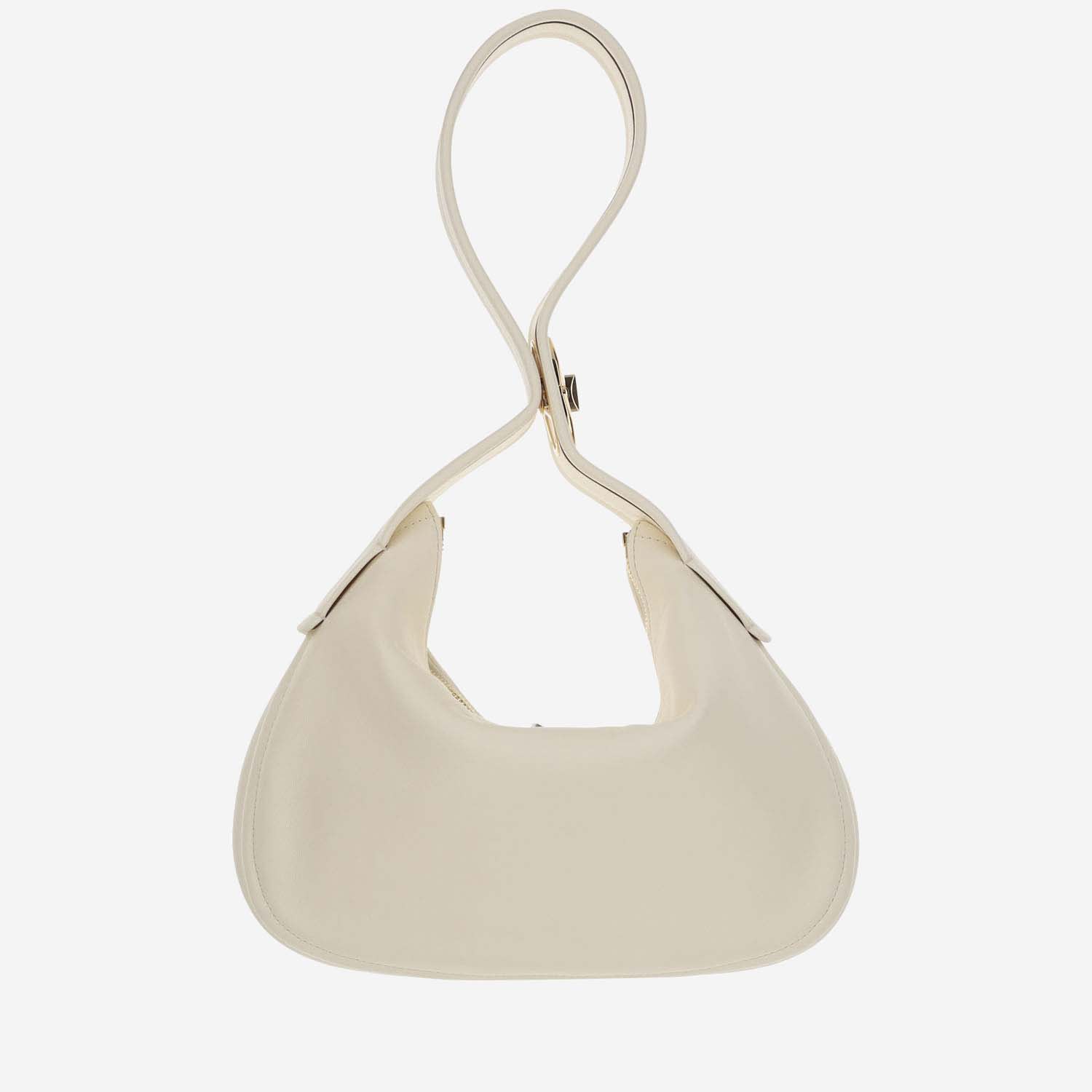 Shop Valentino Leather Go-hobo Bag In Ivory