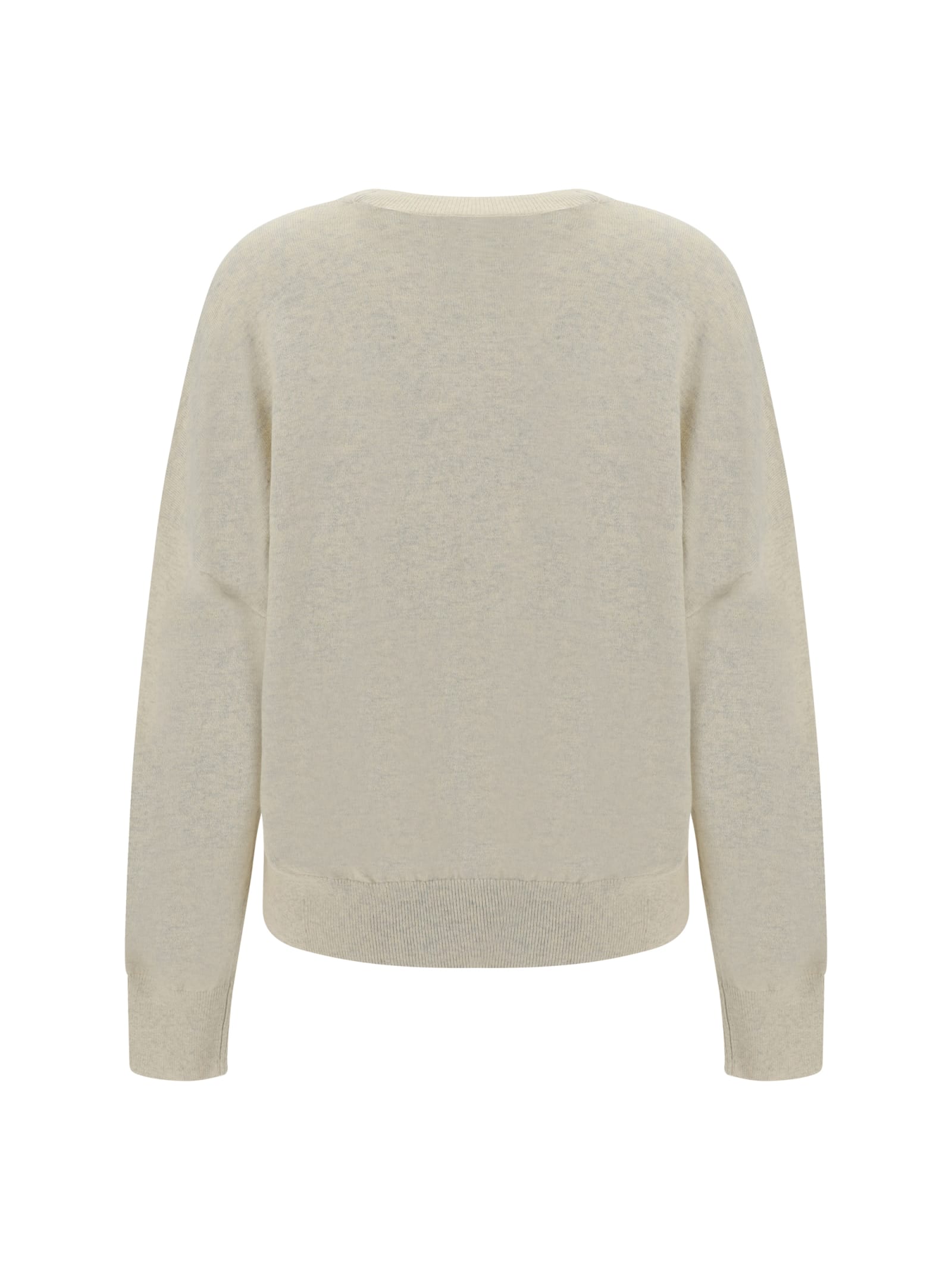 Shop Marant Etoile Marisans Sweater In Light Grey/camel