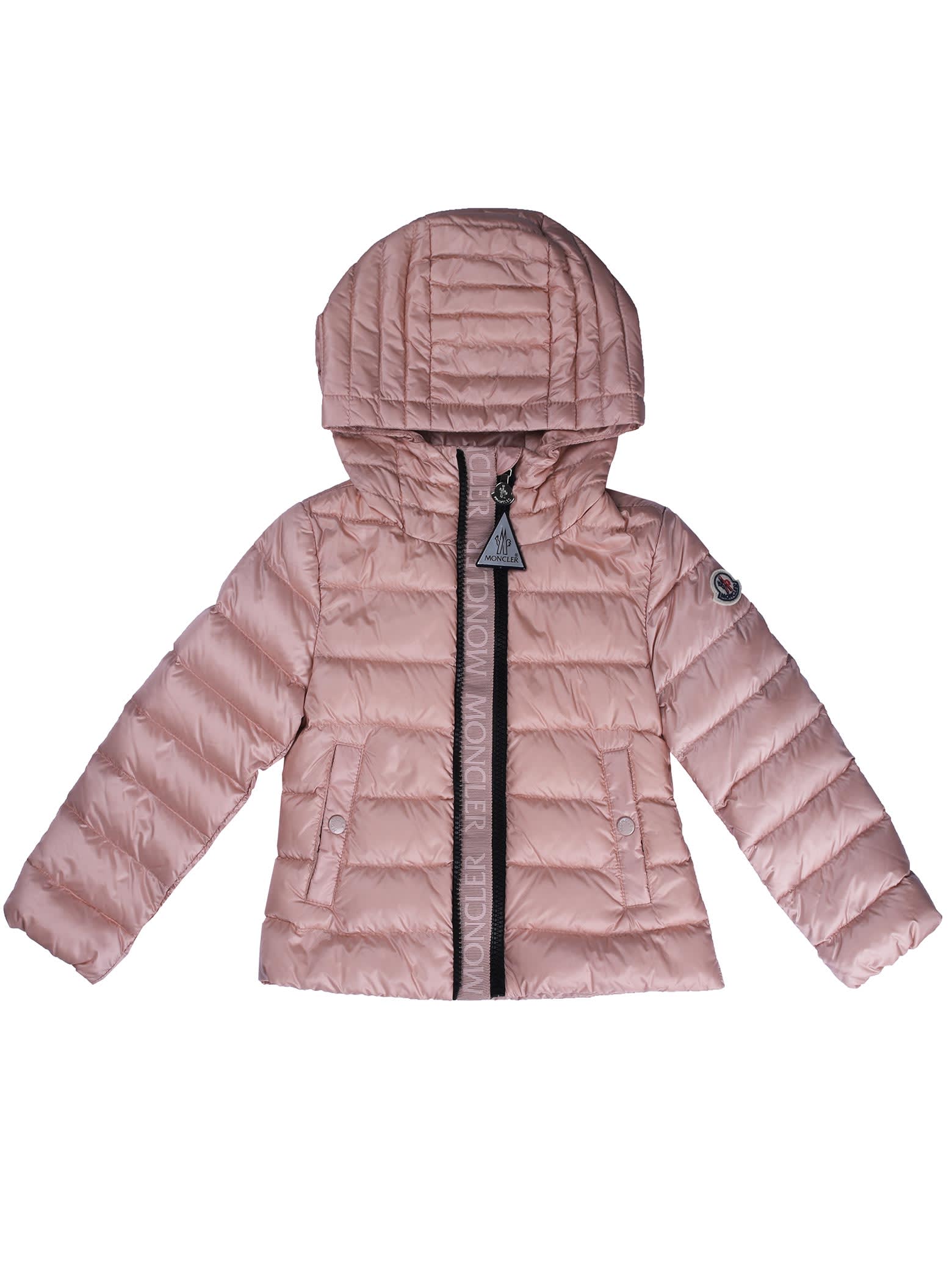Moncler Pink Glycine Down Jacket With Hood