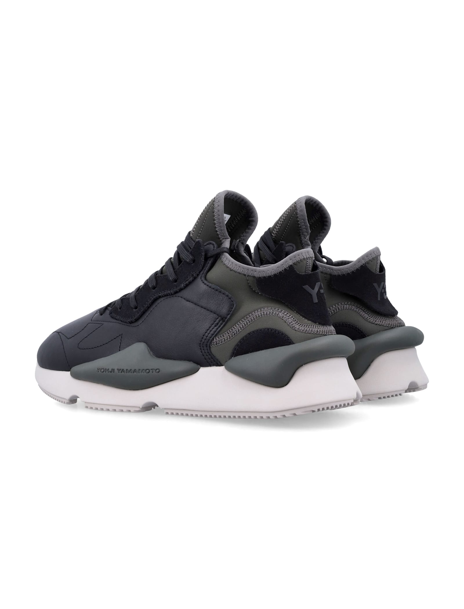 Shop Y-3 Kaiwa In Black Dk Olive