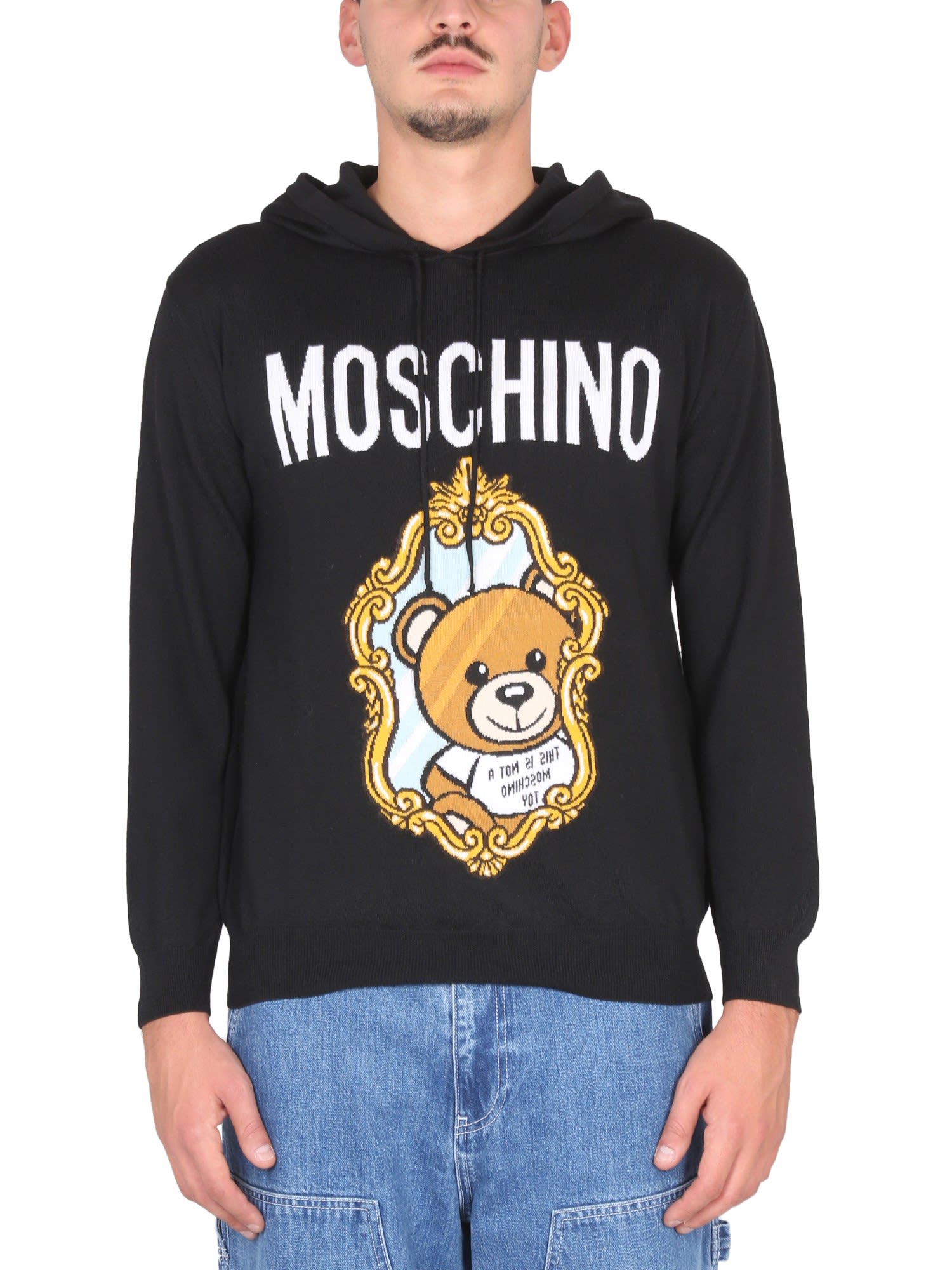 Moschino Mirror Teddy Bear Knitted Sweatshirt