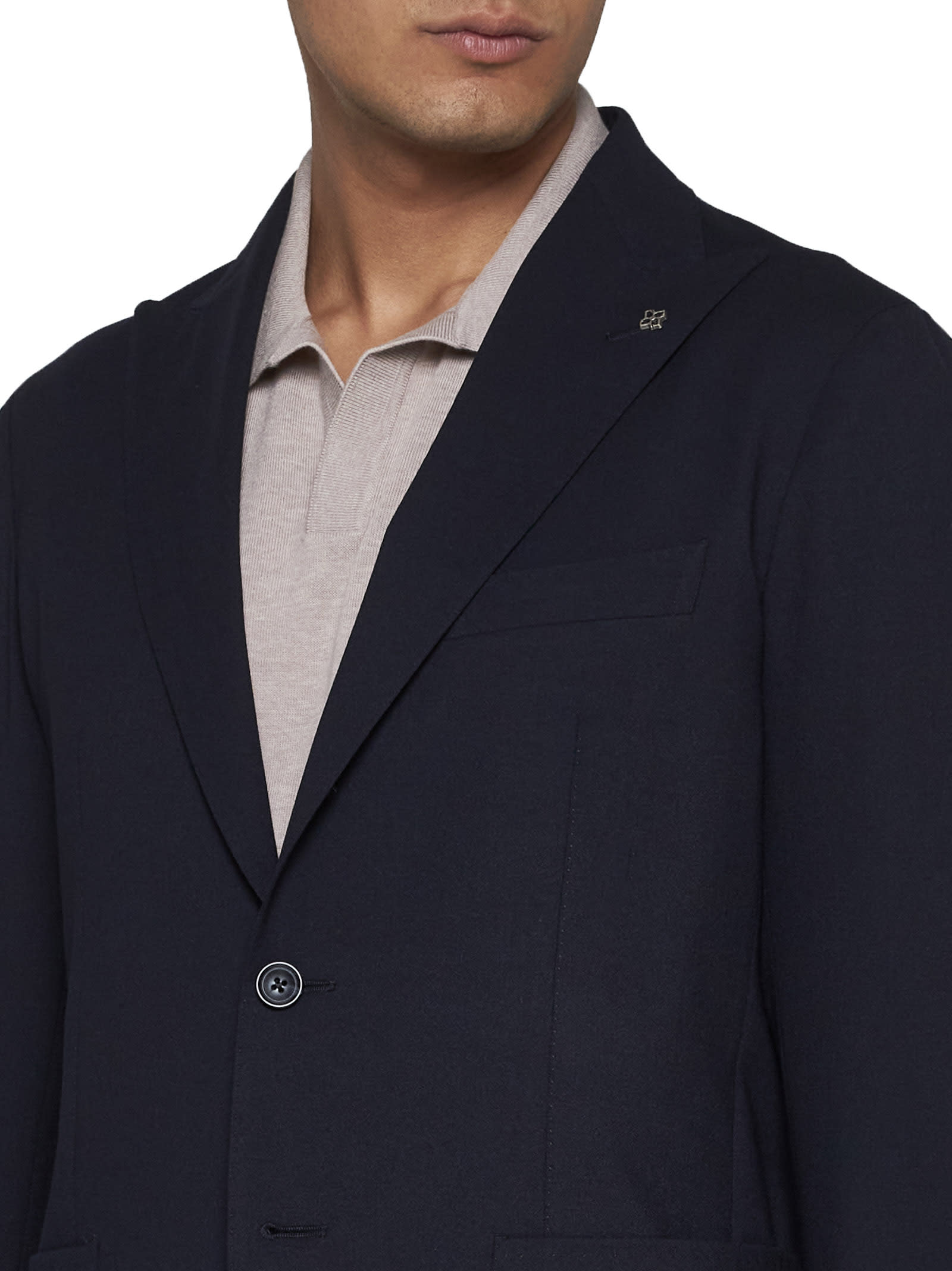 Shop Tagliatore Blazer In Blue