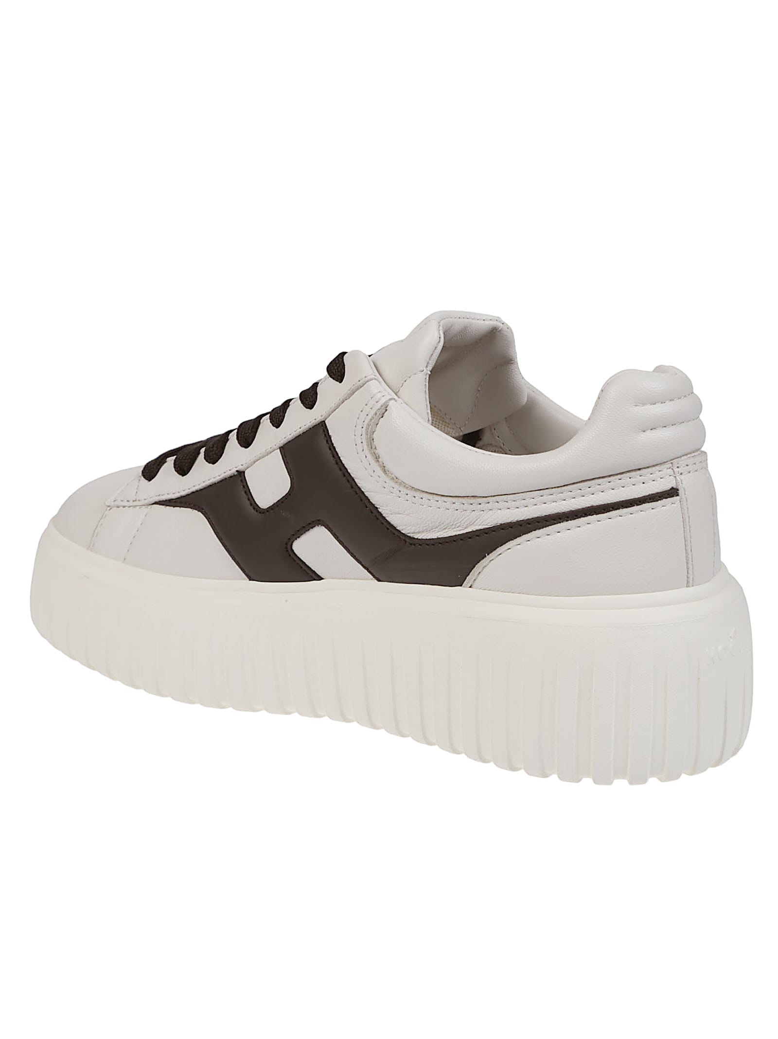 Hogan Beige Sneakers With Chunky Ridged Sole