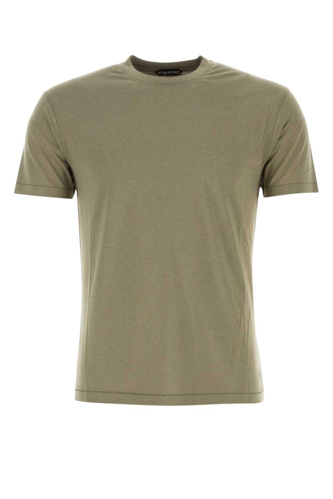 Shop Tom Ford Crewneck Short-sleeved T-shirt In Green