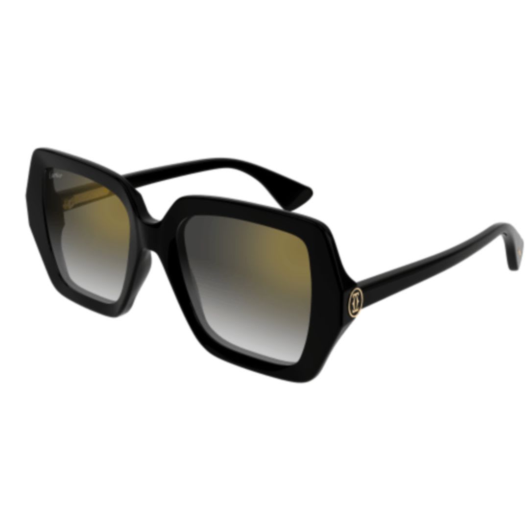 Cartier Ct0507s-001 Black-black-grey In Black
