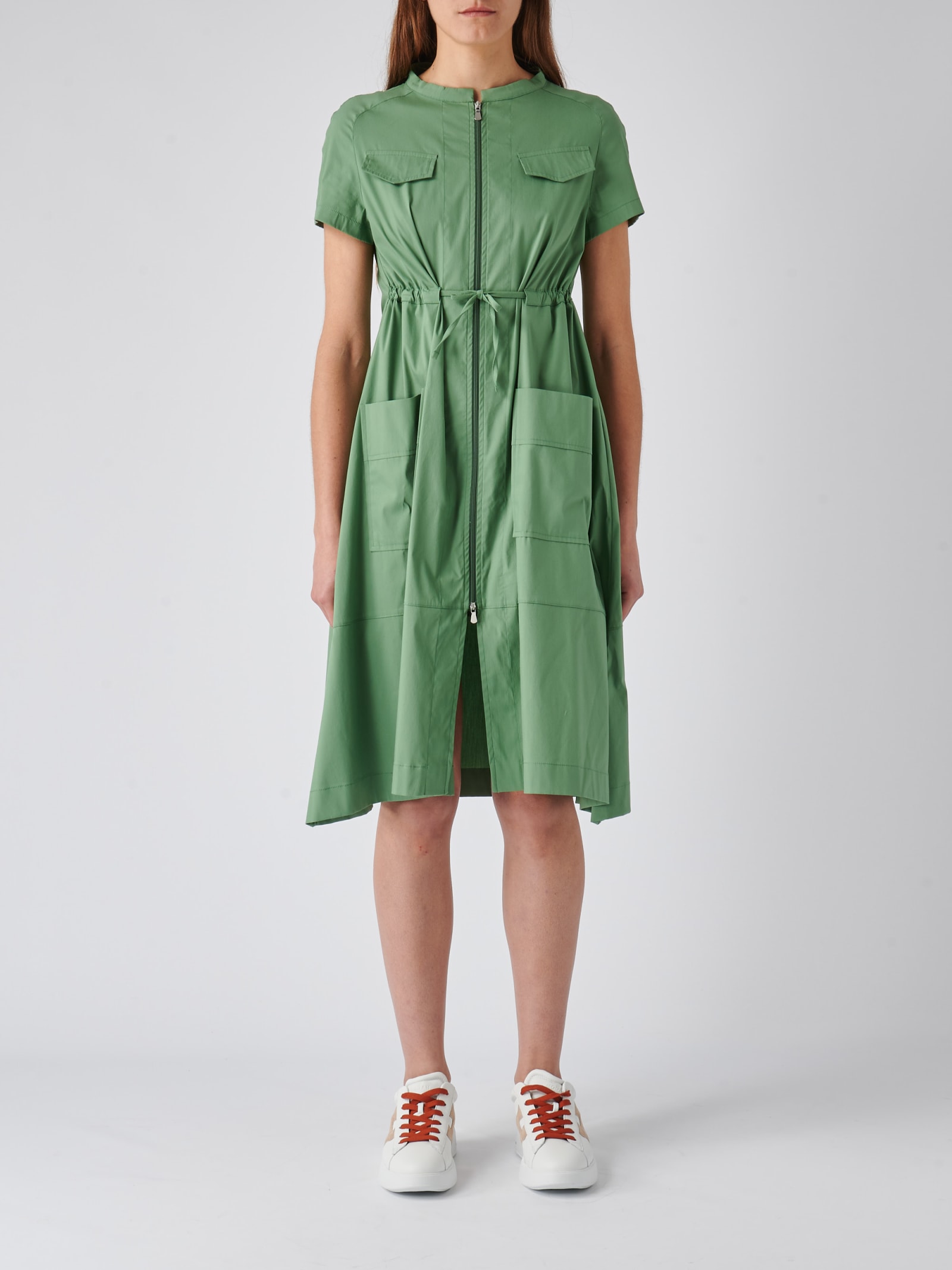 Gran Sasso Cotton Dress In Verde