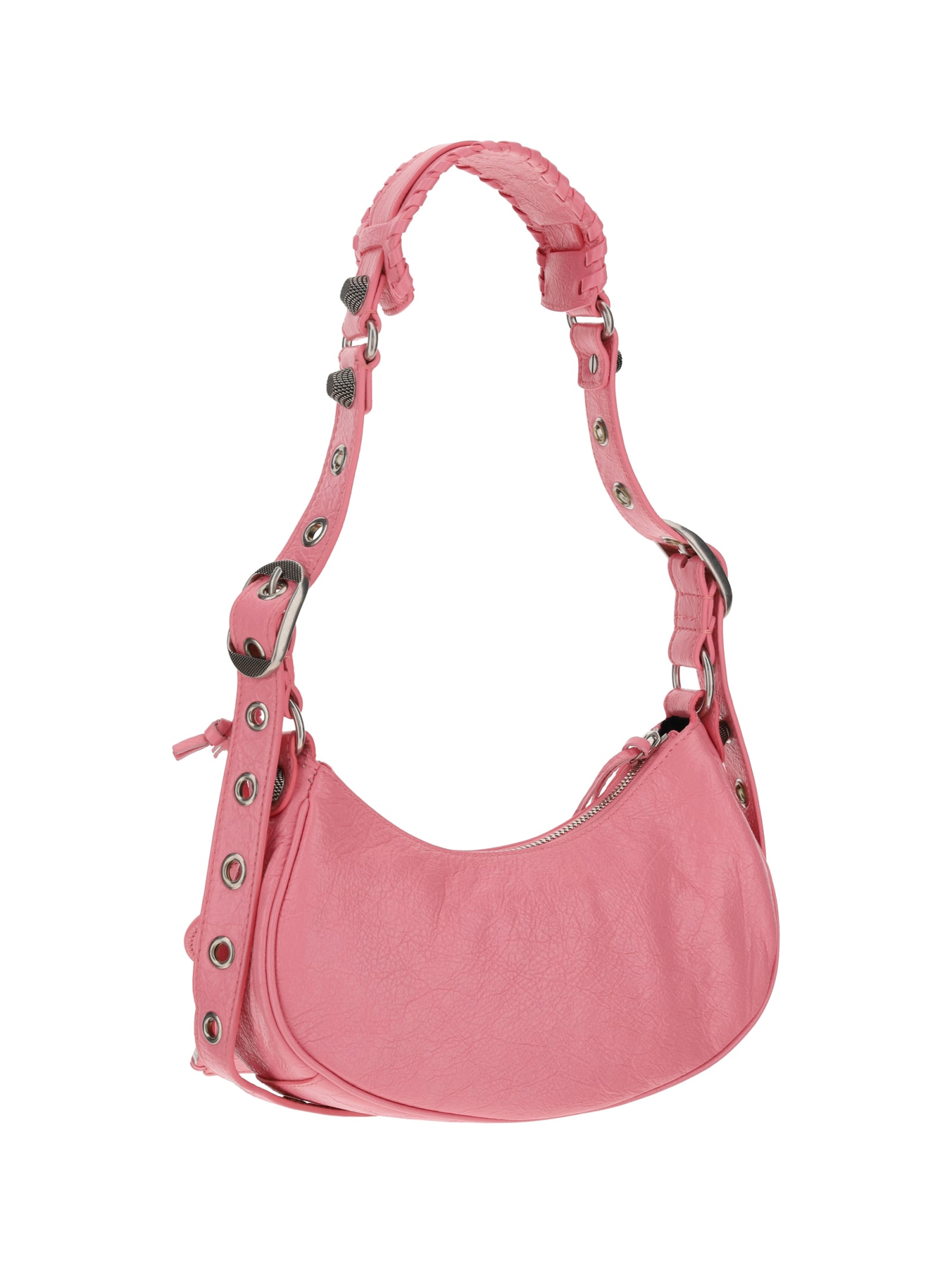 Shop Balenciaga Le Cagole Shoulder Bag In Sweet Pink
