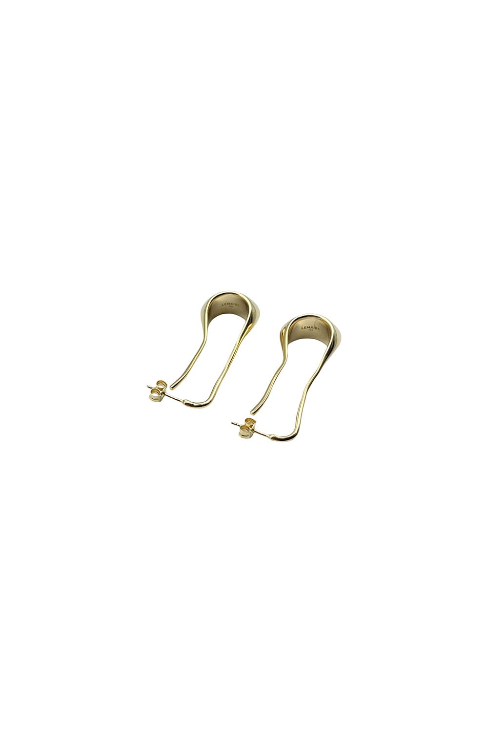 Lemaire Gold Short Drop Earrings In Gold