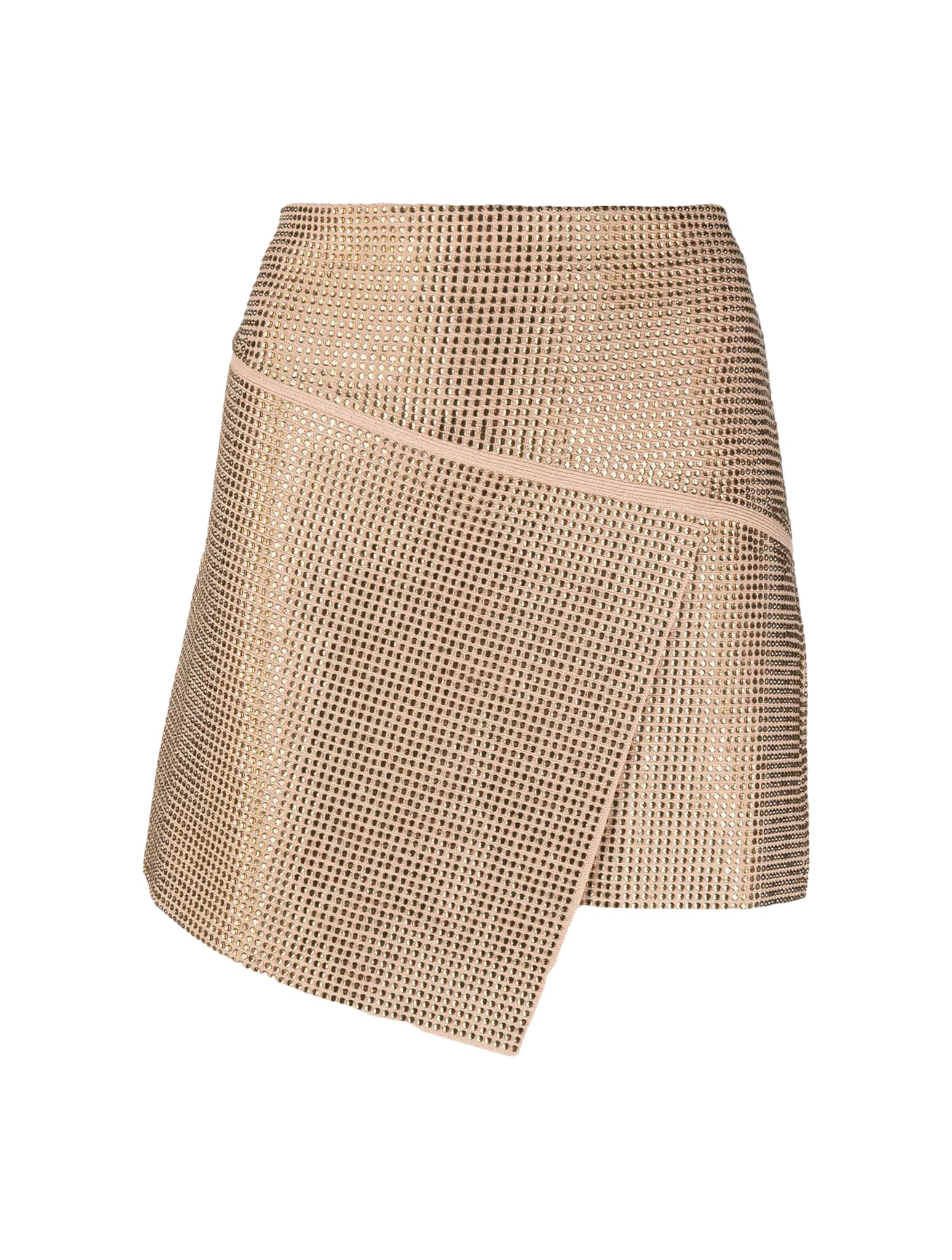 ANDREADAMO Full Strass A-line Panels Mini Skirt
