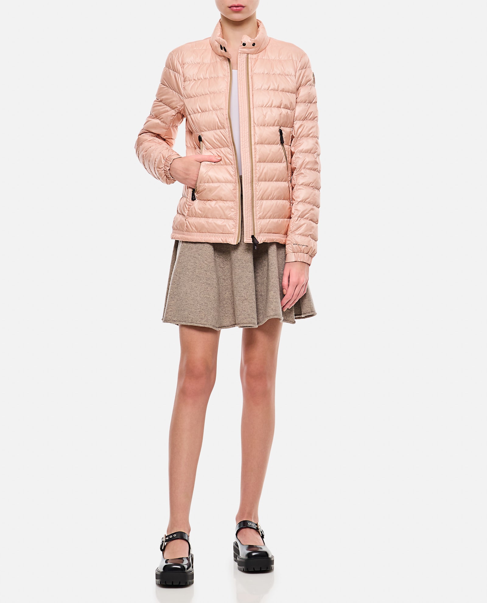 Shop Moncler Walibi Down Filled Jacket In Pink