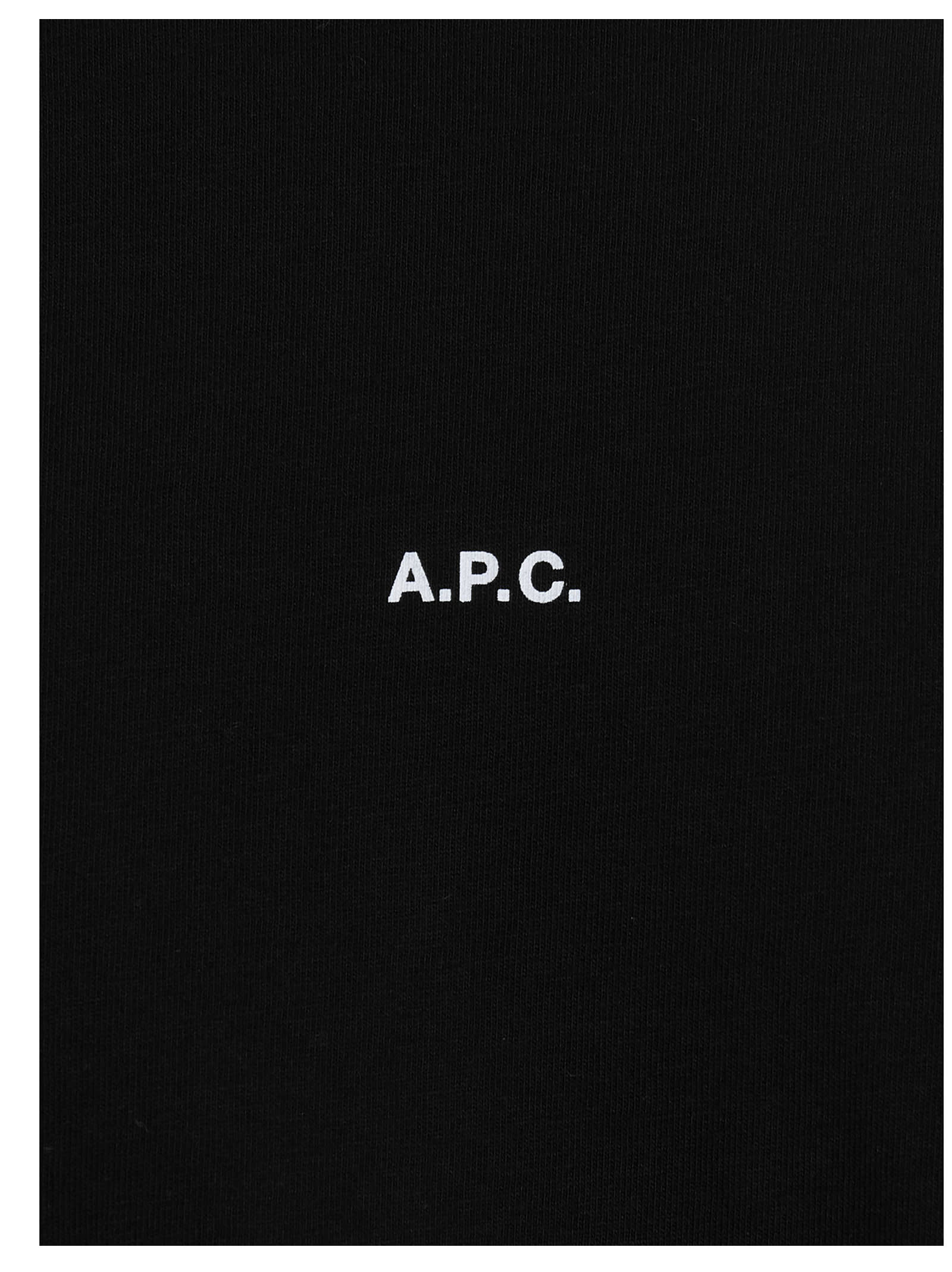 Shop Apc Logo T-shirt In Black