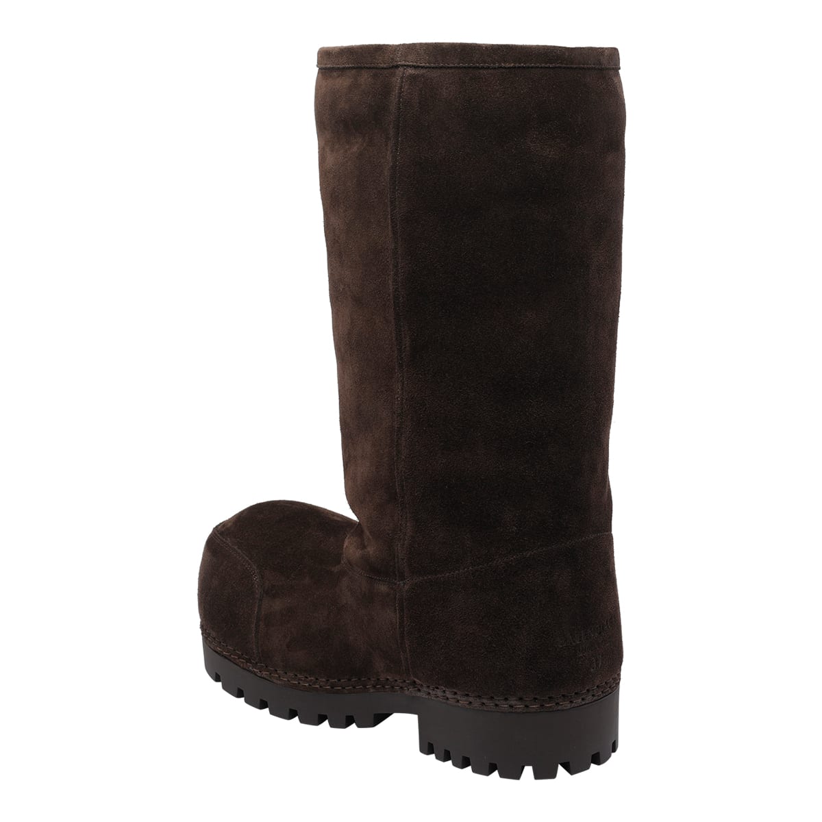 Balenciaga Alaska Fur Boots In Brown