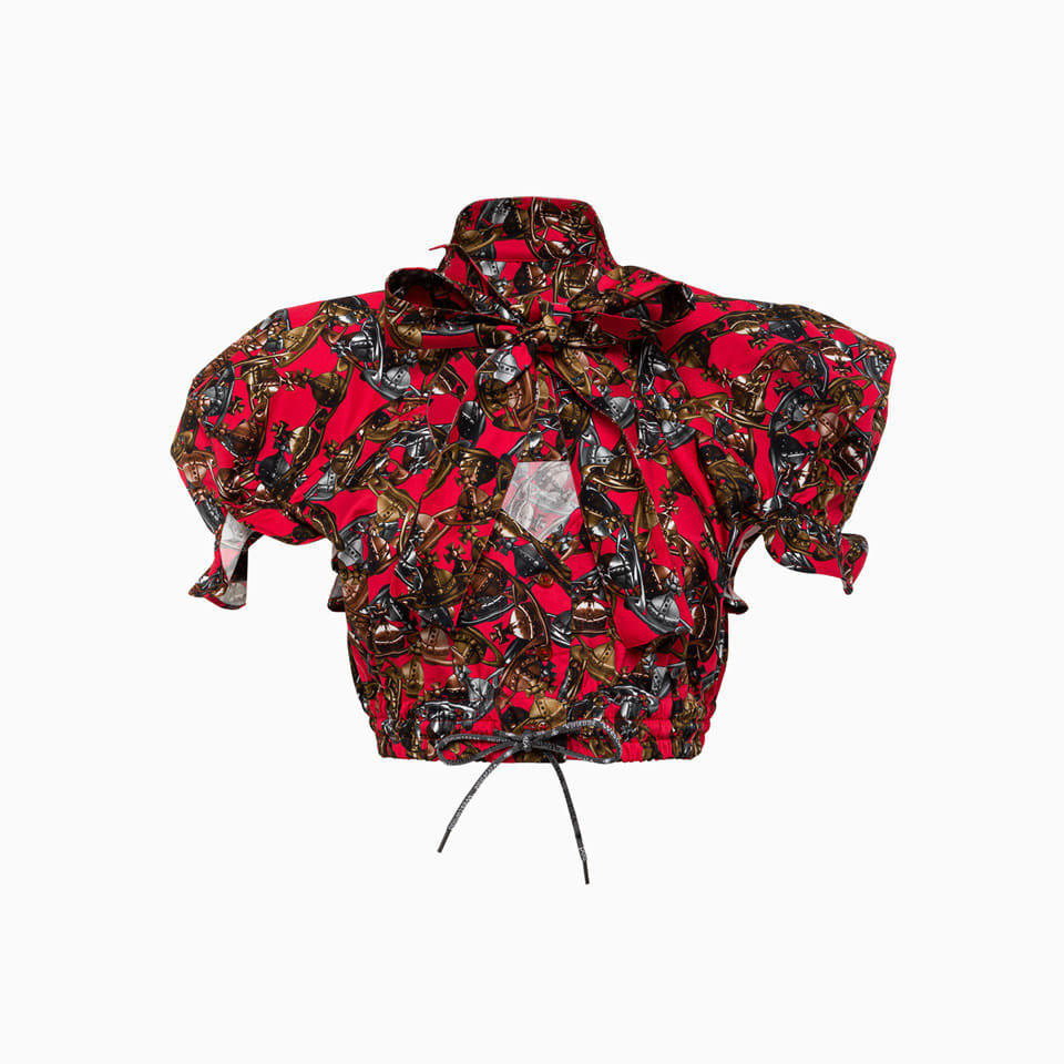 Vivienne Westwood Heart Cropped Shirt In Multi